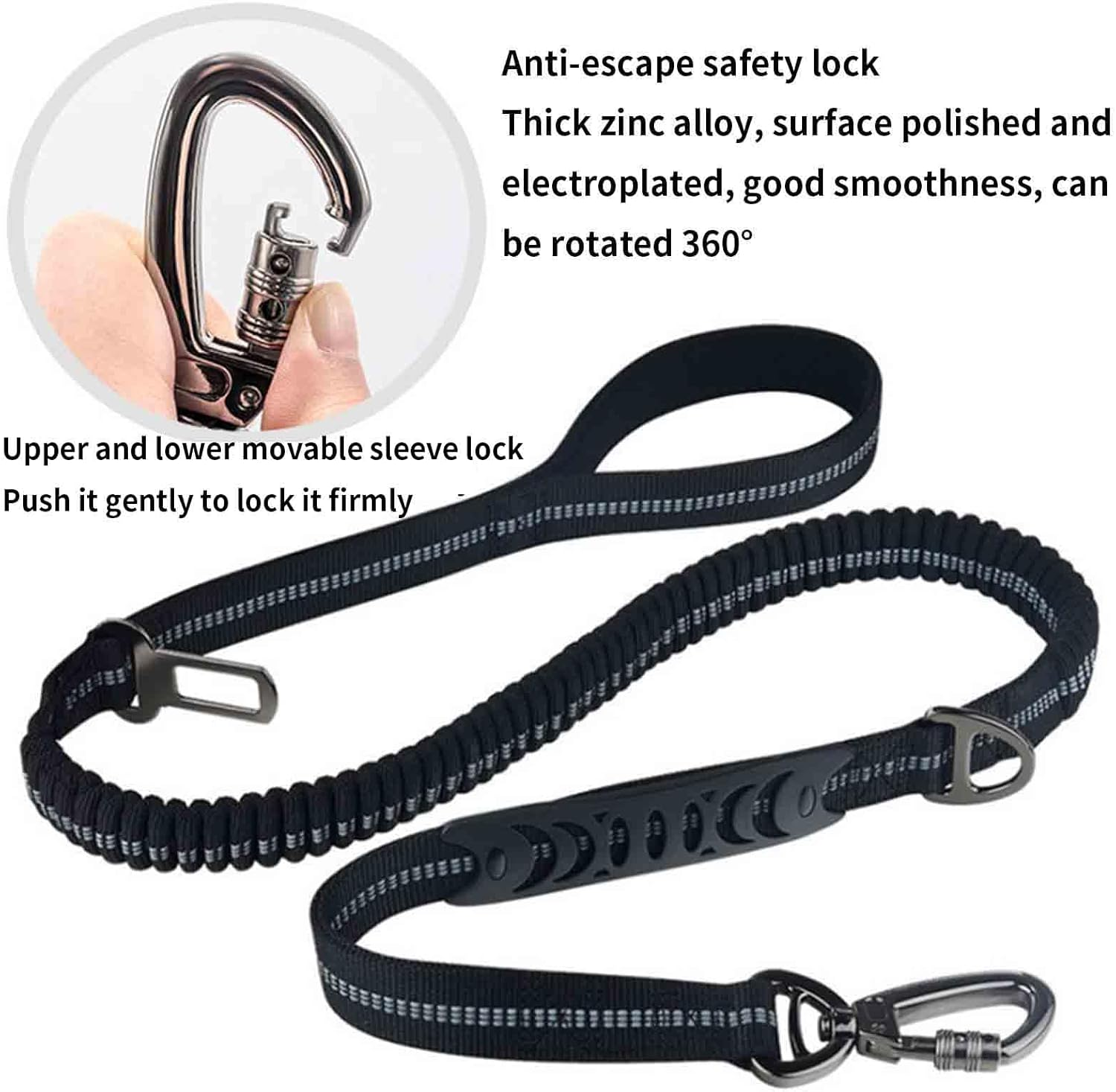 Rope Harnesses Dog Lead Dog Leads for Large Dogs for Medium Dogs Dog Leash Small Drawstring Hook and Loop Padded Double Handles Elasticity Reflective Strips 135CM (2.5X135Cm,Orange)