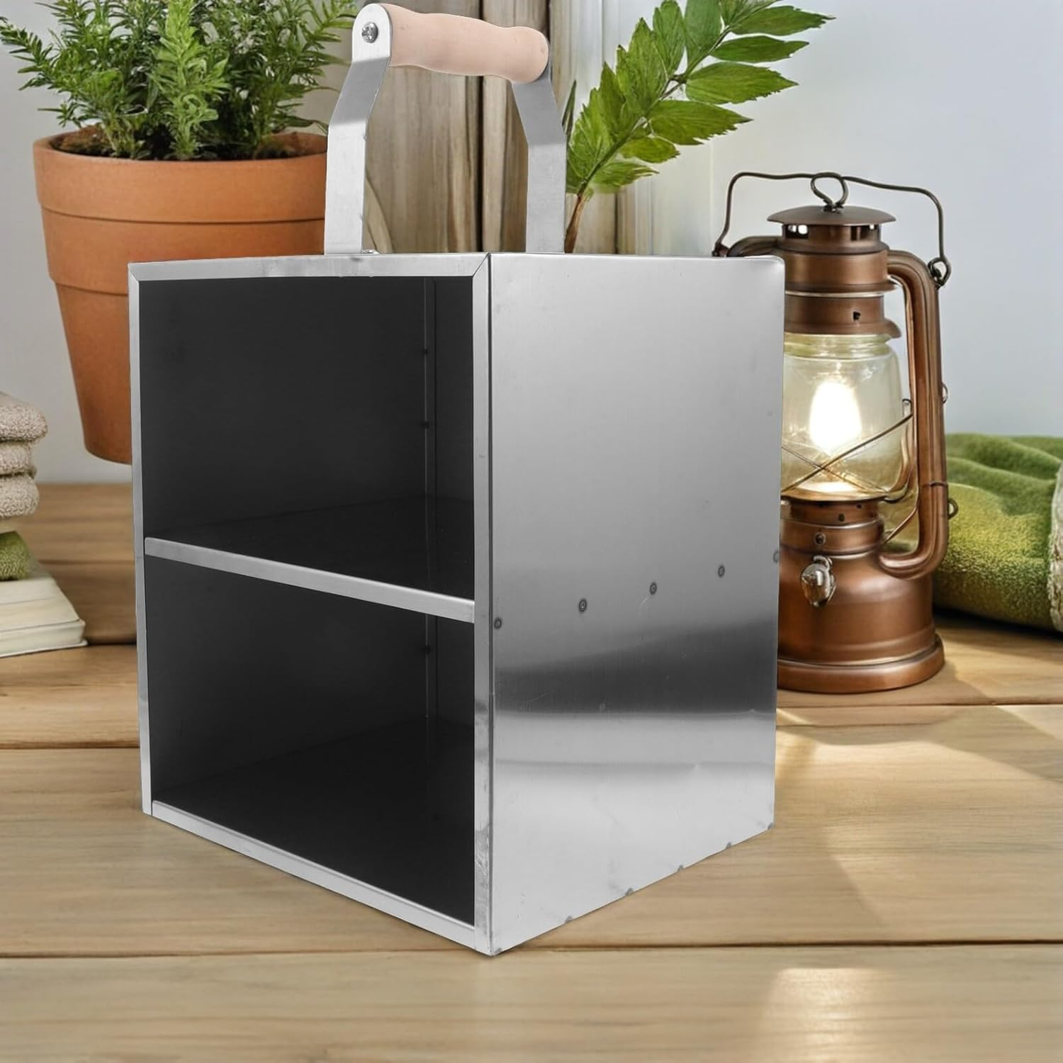 Barbecue Charcoal Bucket Handle, Outdoor Charcoal Transport Case for Grilling, Portable Coal Holder for Camping and BBQ