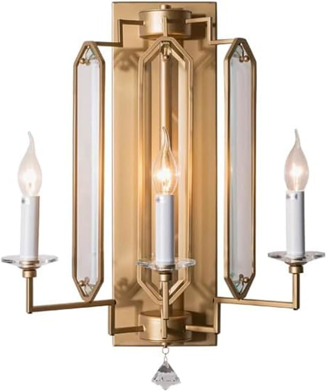 Vintage Metal Wall Mount Lights 3-Light Wall Lamps Crystal Wall Sconces Wall Lighting Fixture Home Villa Bedroom Hallway Wall Lighting image number 3