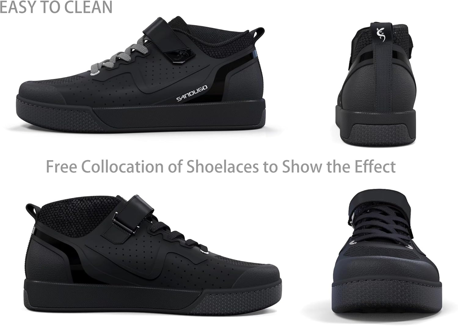 Cycling Shoes for Men Mountain Bike MTB Cycle Shoes,Suitable Mountain Biking Downhill Enduro Indoor Exercise Bike, Compatible with Peloton Shimano SPD 2 Bolts Pedals image number 7