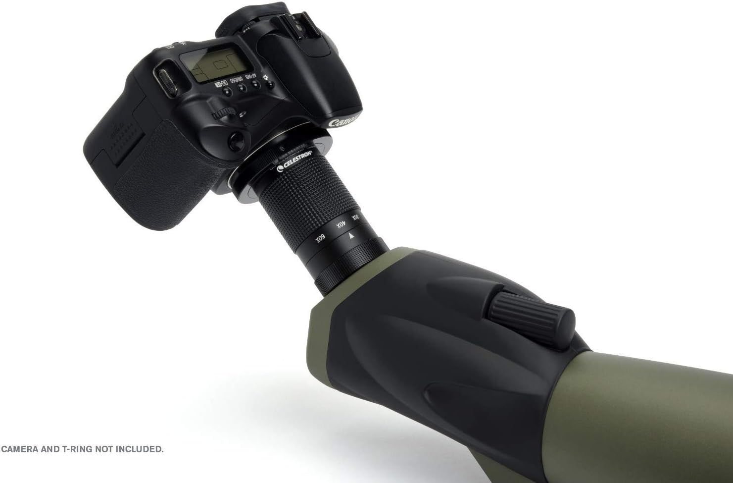 Celestron 52250 Ultima 20-60X80Mm Angled Refractor Spotting Scope Telescope with Multi-Coated Optics, Waterproof Rubber Tubing and Soft Carry Case, Green image number 5