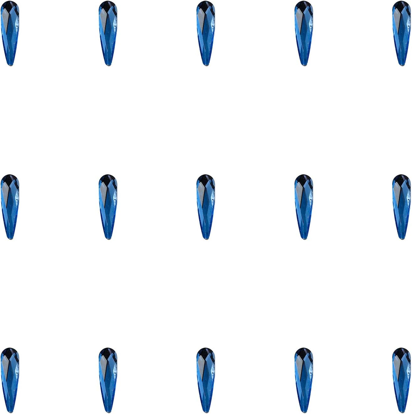 12 Grains Nail Art Rhinestones Nail Art Gems Decorative Nails DIY Super Shiny Gemstone Diamonds Royal Blue image number 2