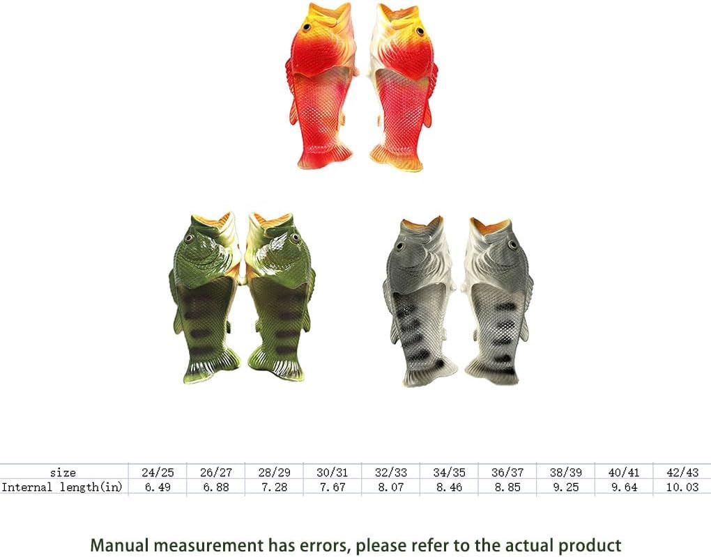 Funny Fish Slippers Children Adult Footwear Unique Design Family House Shoes Summer Beach Parent-Child Sandals Large Size, Red, 34-35 image number 6