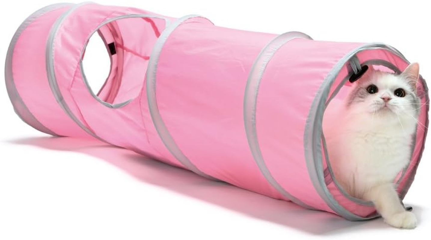 Necoichi Cat Tunnel Spiral Wood Grain Pattern