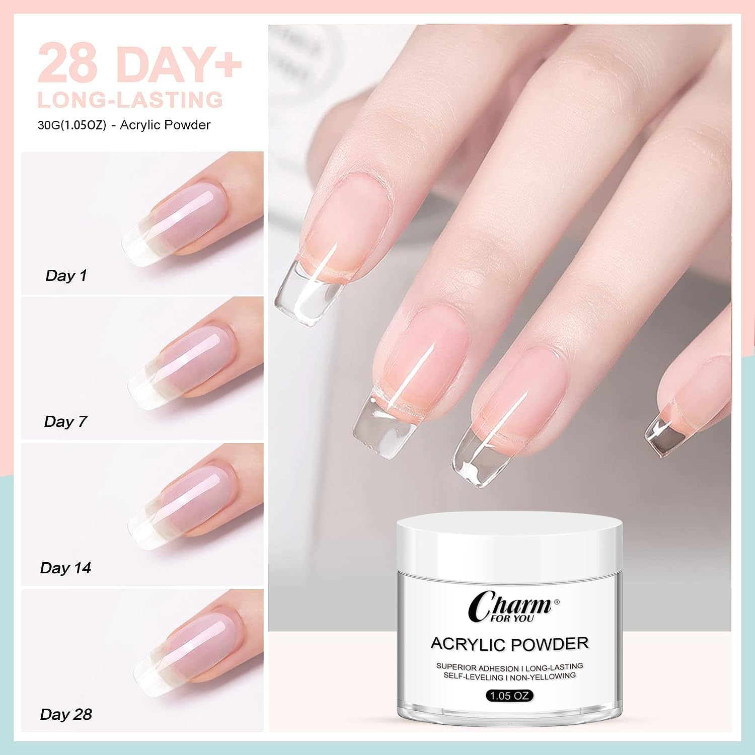 VERONNI Acrylic Nail Kit,3 Colors Acrylic Nail Powder Set for Acrylic Nail Extension 3D Carving for Nail Art Lover Beginner (30G 12 Colors)