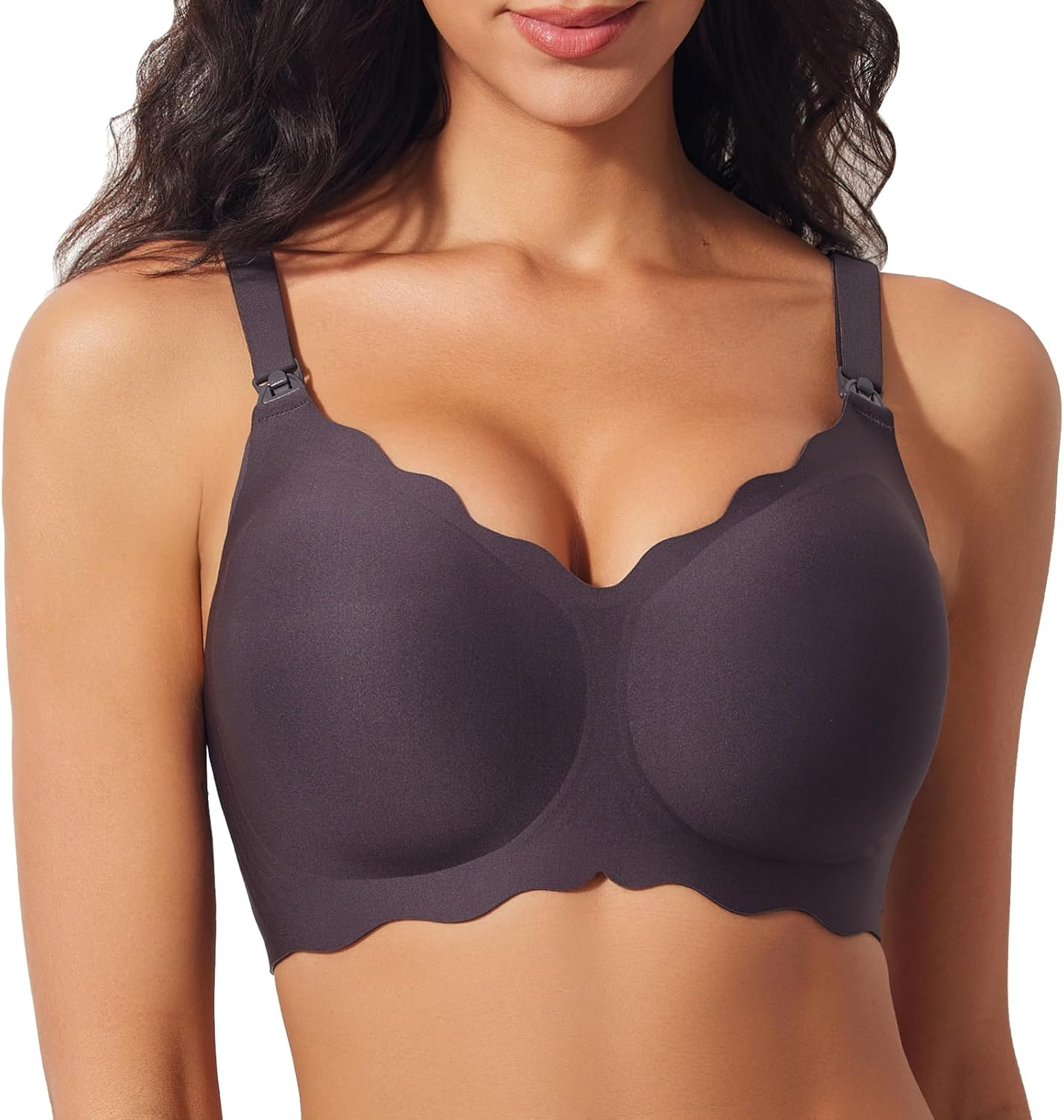 Ultra-Soft Wirefree Nursing Sleep Bra &ndash; Seamless Maternity Nursing Bra with Adjustable Wide Straps, 3D Lift & Breathable Blend for Breastfeeding & Pregnancy