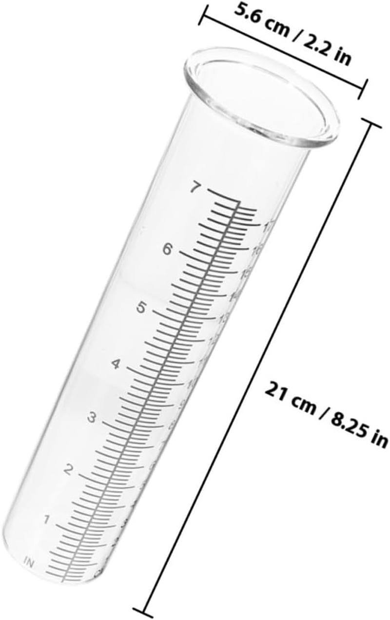 NOLITOY 2Pcs Plastic Rain Gauge Tubes with Clear Graduations Outdoor Replacement for Garden Lawn Portable Accurate Rainfall Measurement Tool image number 4
