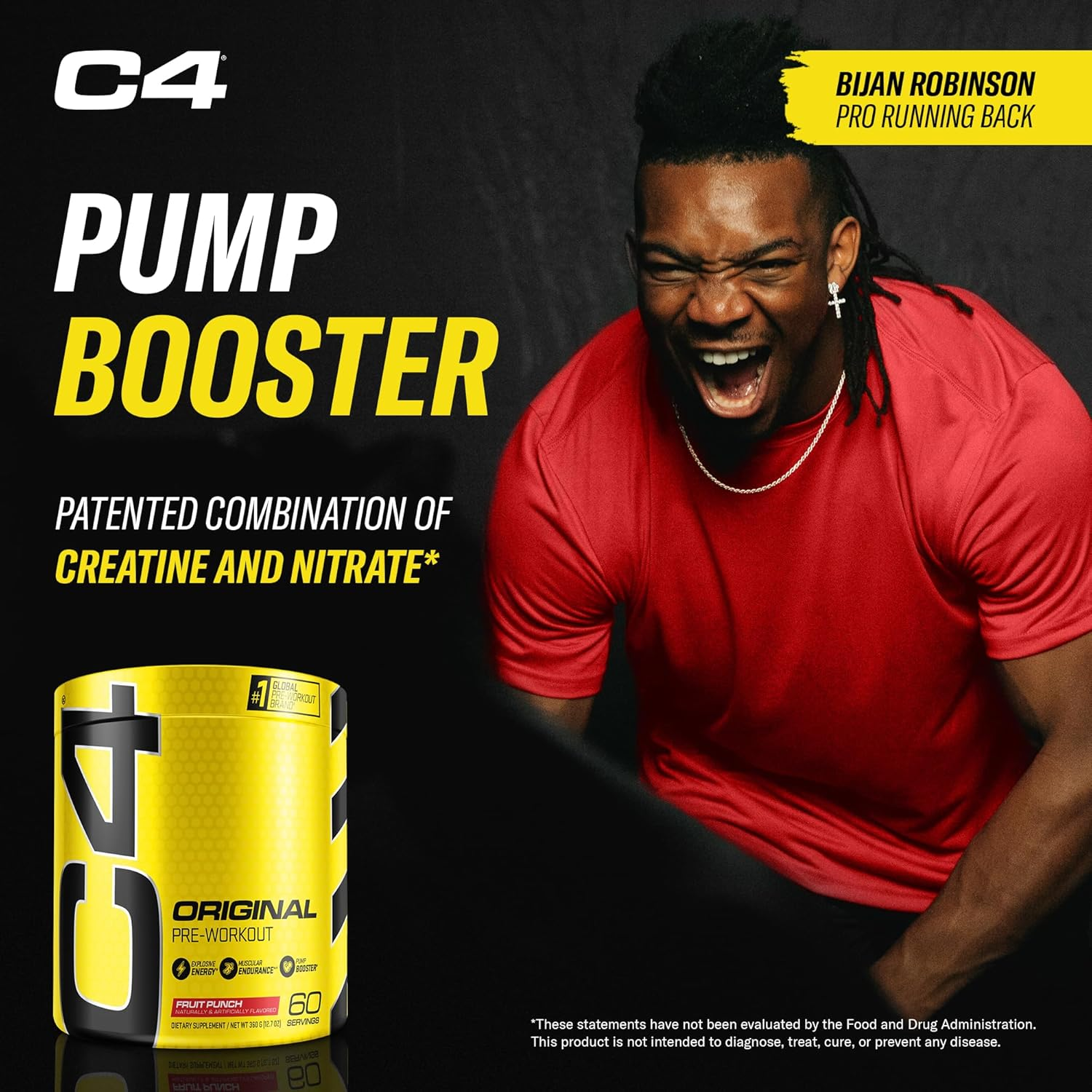 Cellucor, C4 Original Explosive Pre-Workout Supplement, Fruit Punch, 60 Servings image number 3