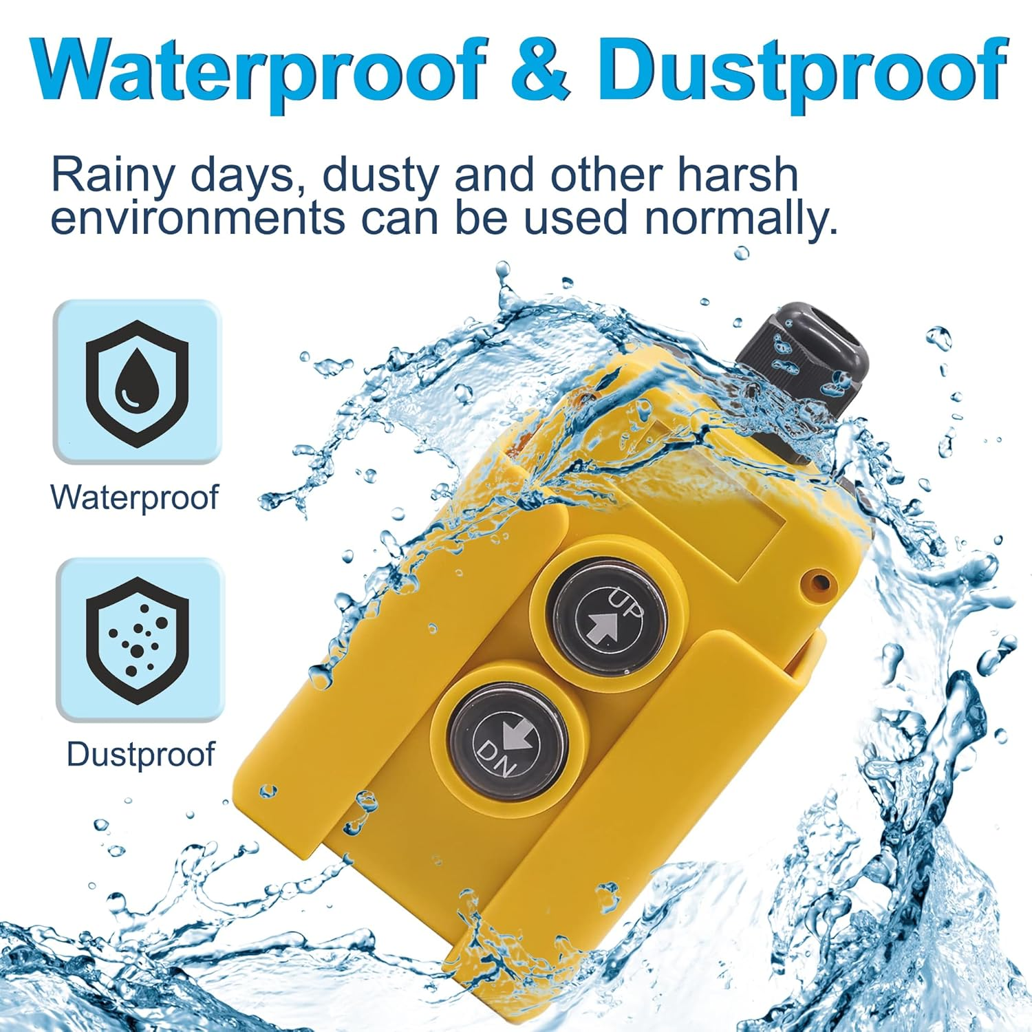 HQRP Dump Trailer Remote Control Switch 12V DC up and down for Liftgate, Hydraulic Pump, Truck Tipper, Tire-Removal Machine, Car Tail, Trailer Hoist, Dump Trailer Controller, 4-Wire 12V Replacement image number 3