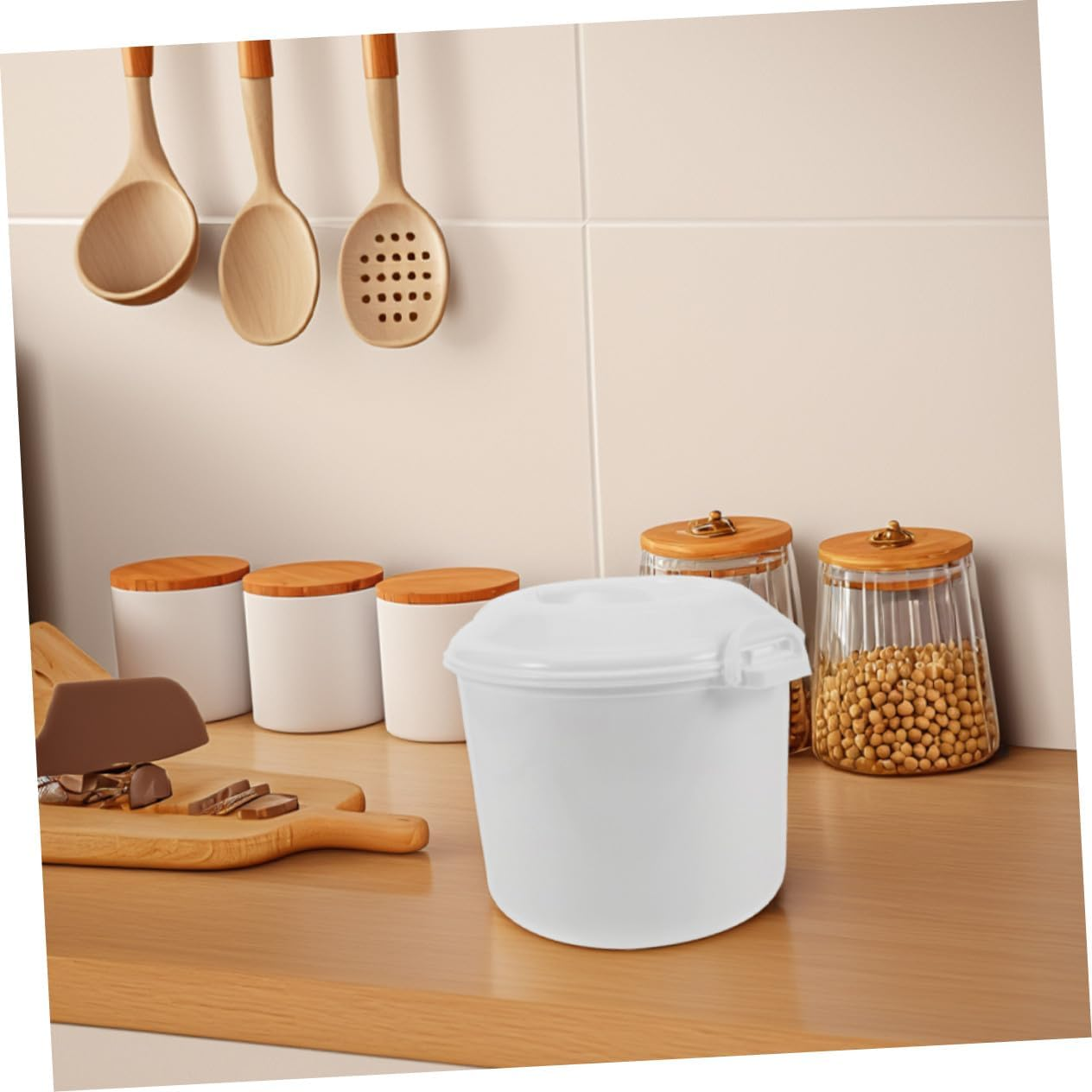 DECHOUS Microwave Rice Cooker with Lid for Rice Pasta Vegetables Portable Multi-Function Steamer and Cooker Detachable Design for Easy Cleaning for Quick Healthy Meals image number 3