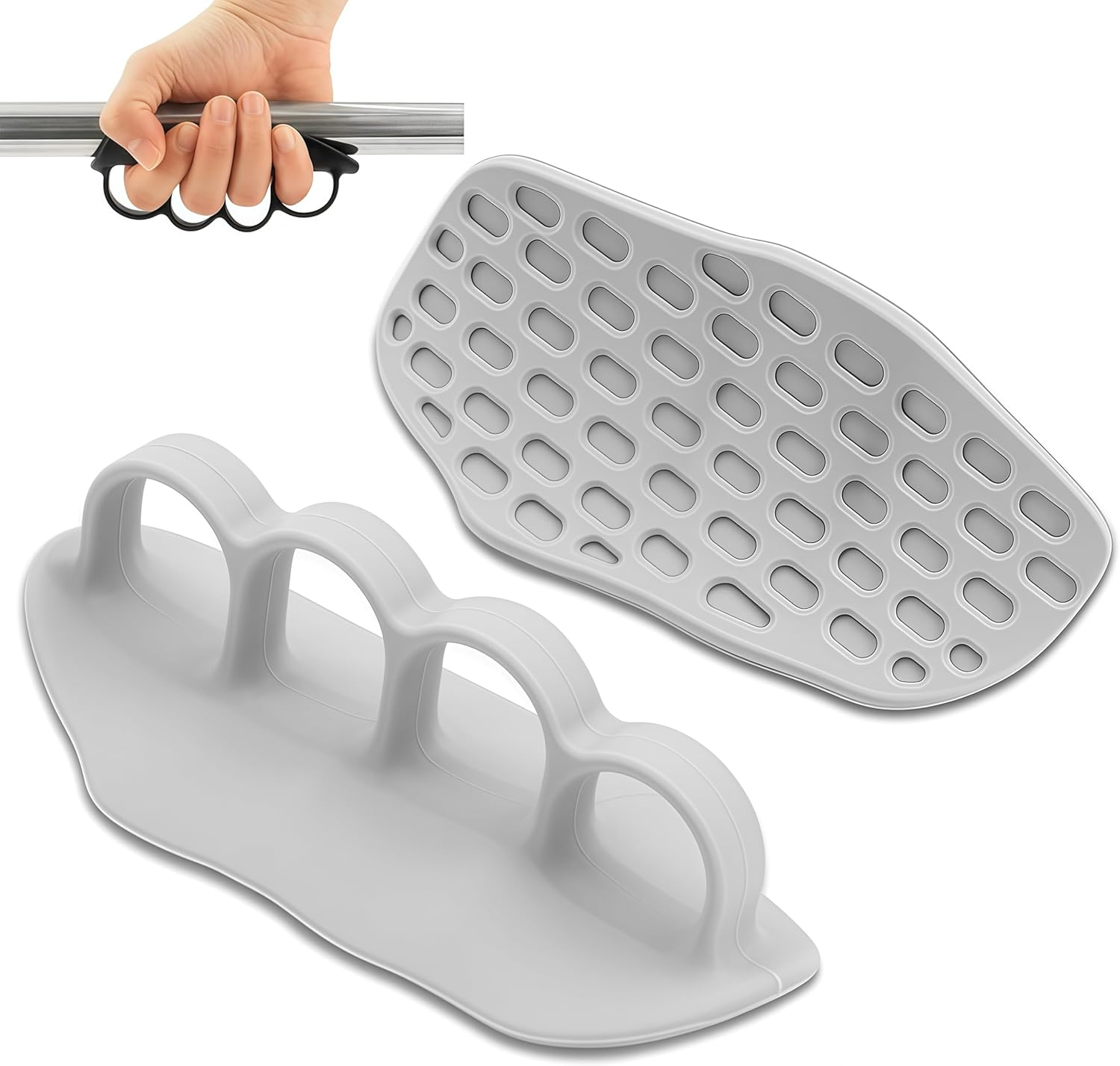 Anti-Slip Workout Grips: New Rubber Gym Grips Deadlifts Palm Protection Gloves for Weight Lifting, Dumbbell, Deadlift, Bar Pad Pull up Grippers, Gym Training and Exercise for Men Women