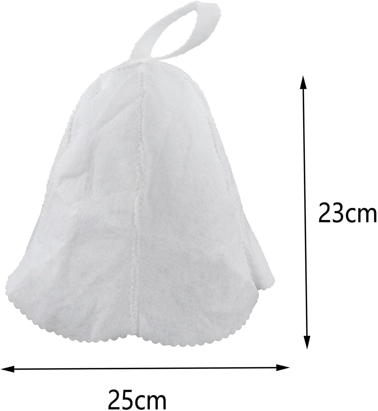 CALANDIS&reg; Sauna Cap Russian Banya Hat Baths Natural Wool Felt Outdoor Spa Bath White image number 6