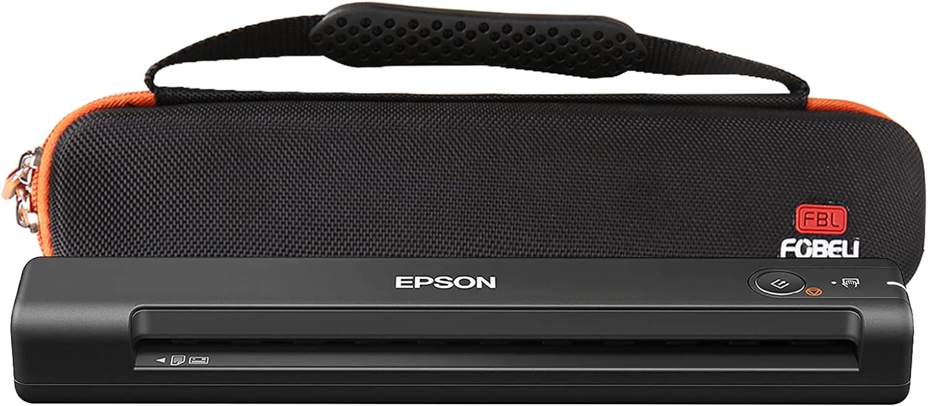 FBLFOBELI EVA Hard Carrying Case Compatible with Epson Workforce ES-50/ES-55R/ ES-60W/ES-65WR/DS-30/DS-70/DS-80W and Epson Rapidreceipt RR-60/70W Portable Document Scanner (Case Only) (Orange) image number 5