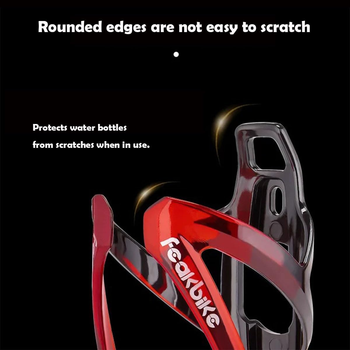 Bike Water Bottle Holder,Cycling Bottle Cage 2-Pack Universal Drink Holder, Durable Ultralight and Plastic for Bicycle, Cycling, MTB, Road/Mountain Bikes (Black) image number 3