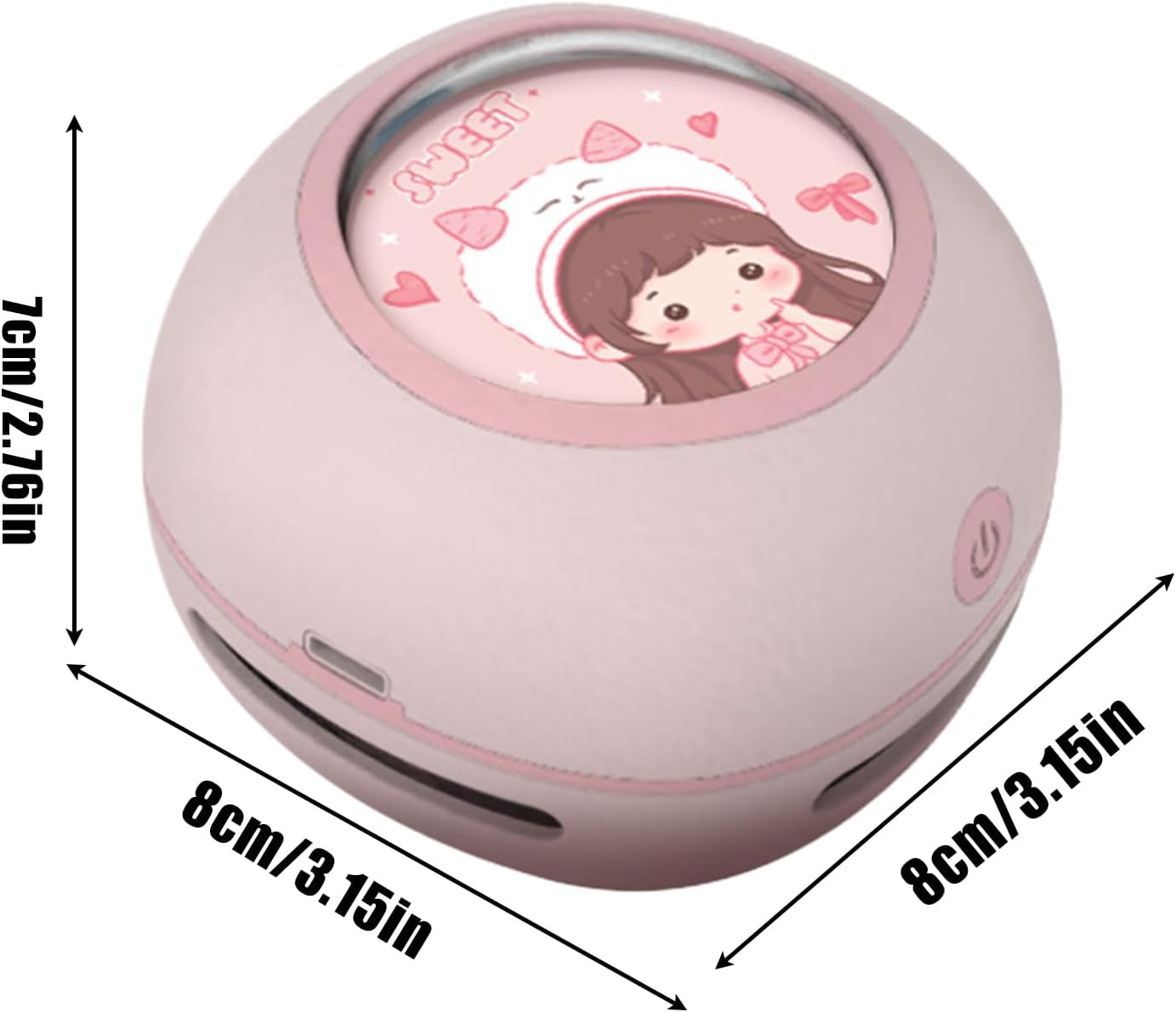 Desk Vacuum Cleaner, Small Table Duster, Portable High Suction Device, 3.15X3.15X2.76 Inches, Compact Cleaning Tool, Ideal for Home, Travel, School, Vanity, Kitchen image number 6