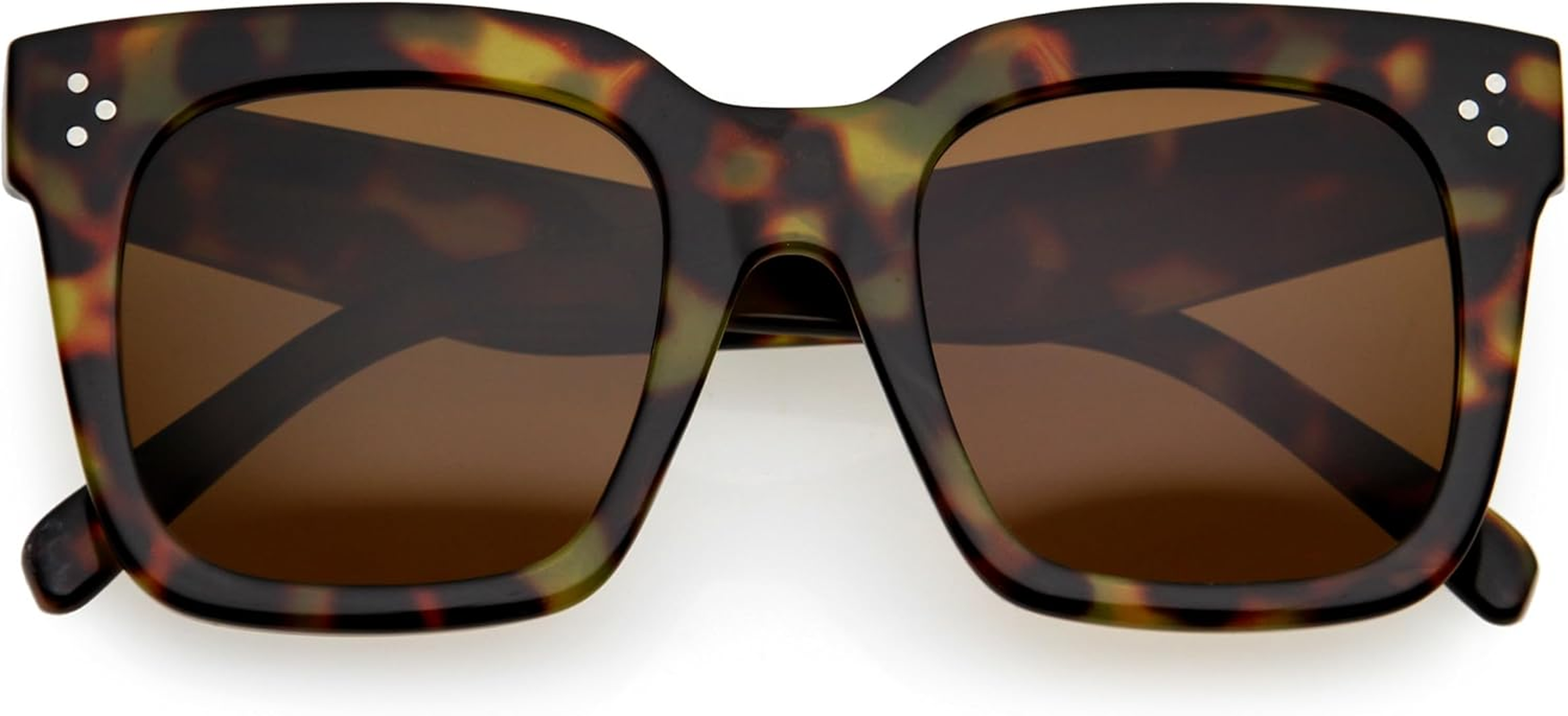 Zerouv - Oversized Fashion Retro Square Sunglasses for Women Vintage Style 50Mm