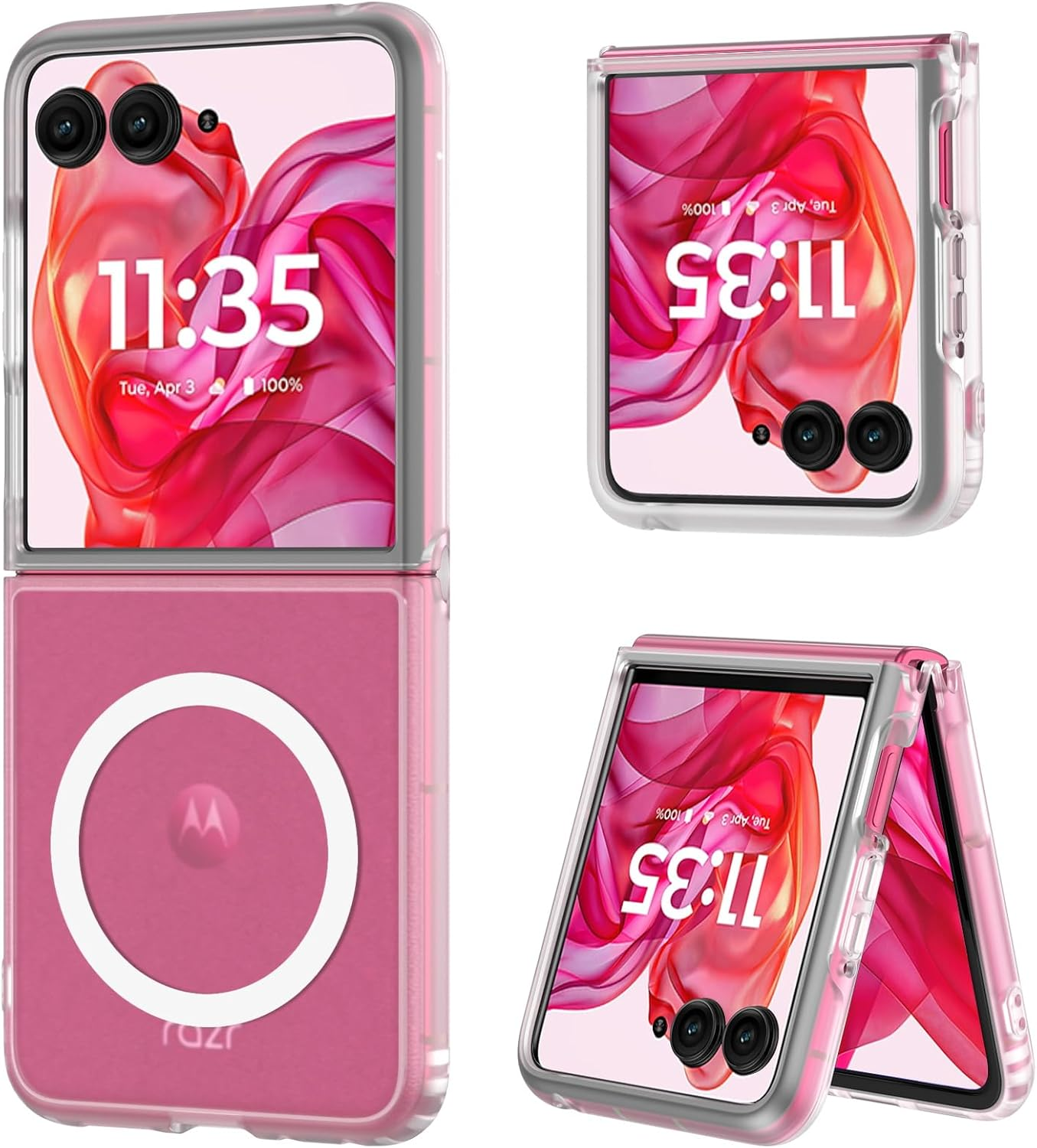 DUEDUE for Motorola Razr plus 2025/2024 Case, Moto Razr 50 Ultra 5G Case Magnetic, Protective Cover Shockproof Phone Case for Motorola Razr+ plus 2025/2024/Moto Razr 50 Ultra 5G 6.9", Green