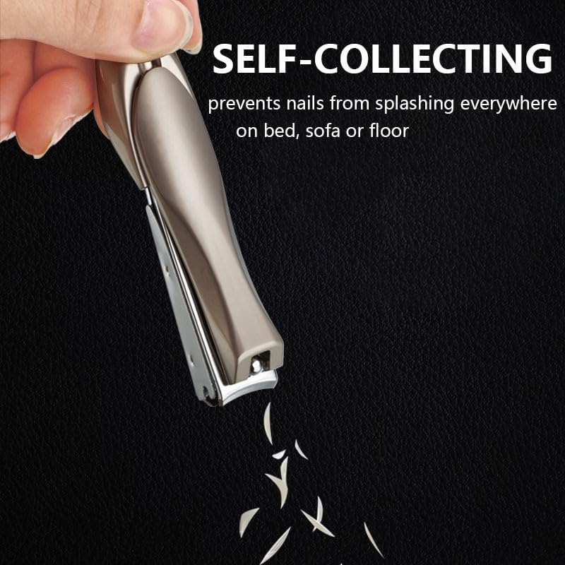 Vekol Nail Clippers Set, 3PCS Ultra Sharp Sturdy Fingernail and Toenail Clipper Cutters, Premium Stainless Steel Nail Clippers with Catcher, Sharp Effortless Nail Clipper Set for Men Women (Champagne Color) image number 4