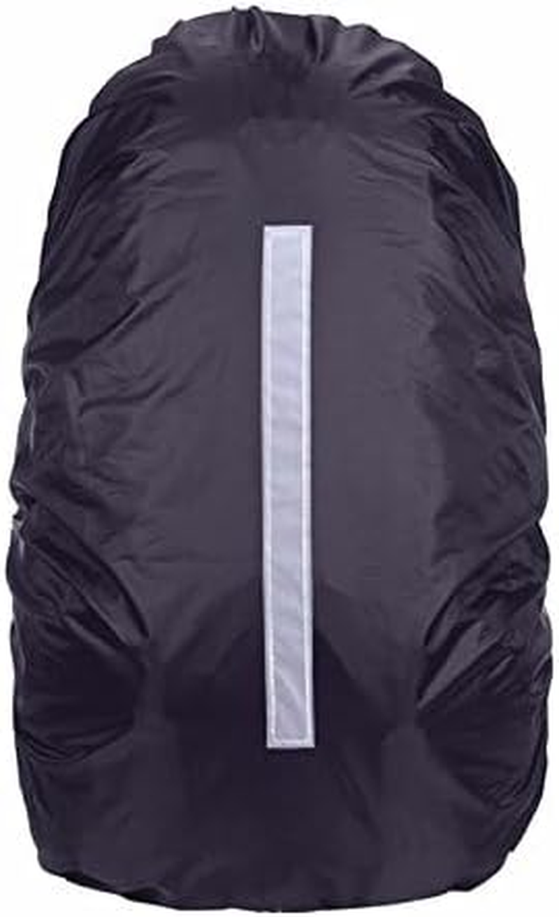 MOOCY Hi-Visibility Backpack Rain Cover with Reflective Strip 100% Waterproof Ultralight Backpack Cover, Storage Pouch, for Hiking, Camping, Biking, Outdoor, Traveling image number 2