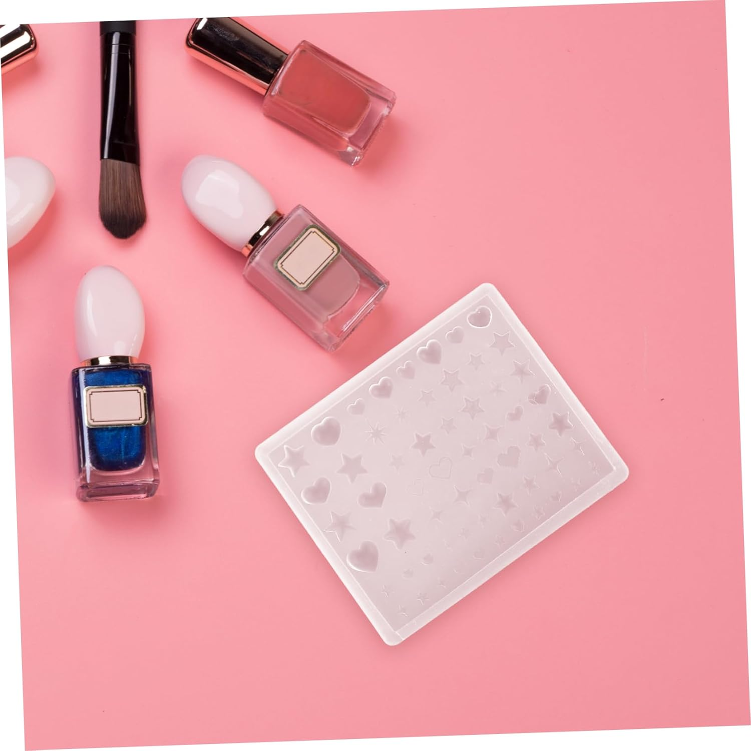 Beaupretty 2Pcs Silicone Nail Molds Heart Star Shapes Soft Durable Nail Decoration Silicone Mold for DIY Manicure Creative Easy Demolding Resin Craft Supplies for Women image number 3