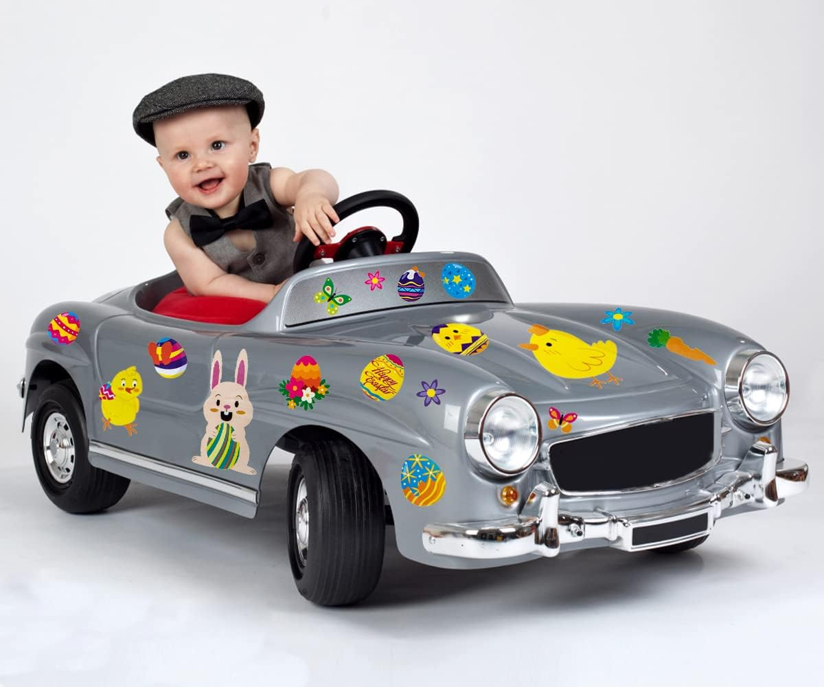 Fyvadio Easter Stickers, 12 Sheets 180 Pieces Easter Bunny Stickers Eggs Chick Labels for Easter Party Favor DIY Craft Art Making Decoration image number 5