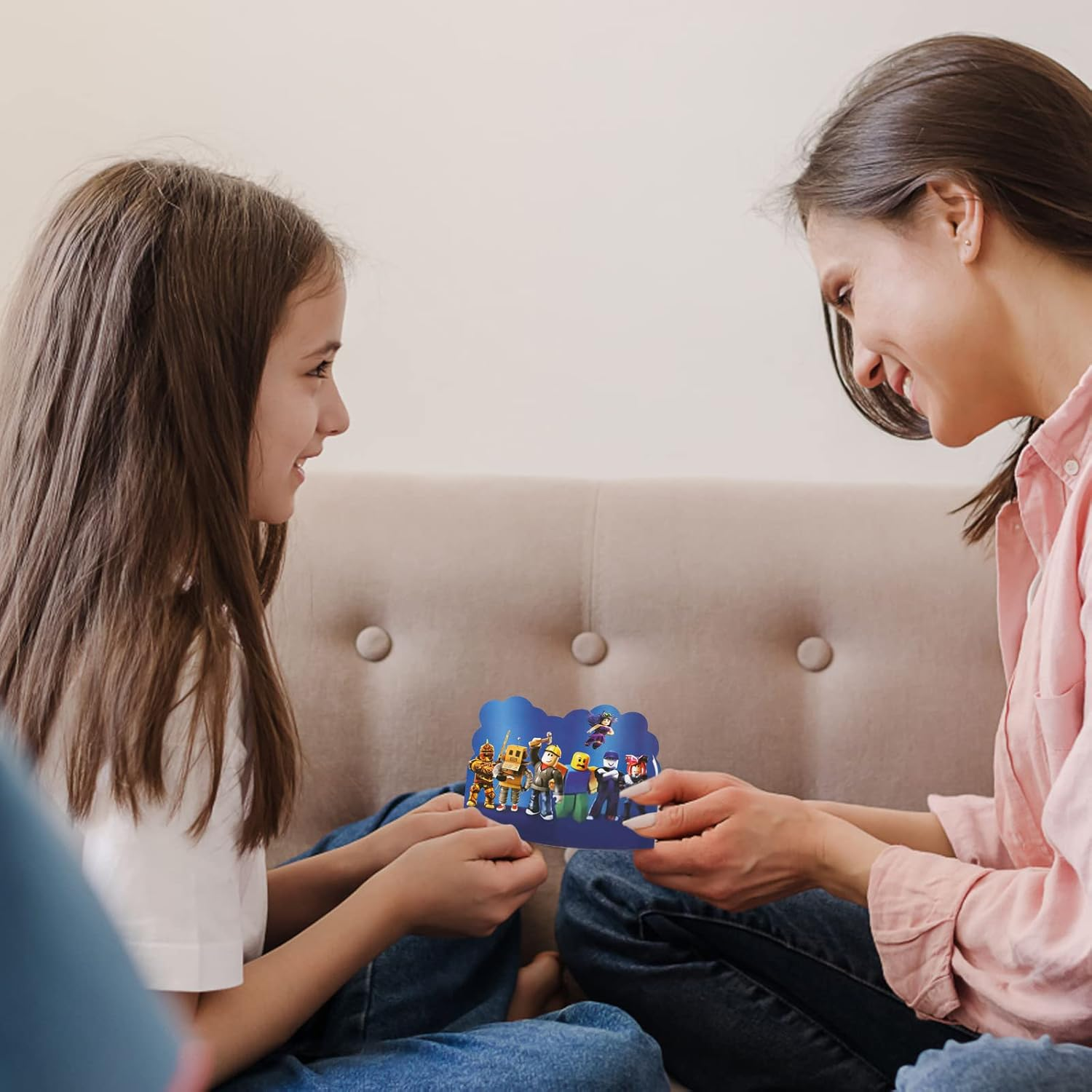 FAMILIO Pack of 40 Roblox Invitation Cards Caricature Children'S Invitation Cards Roblox Themed Party Invitation Cards for Children Girls Boys image number 3