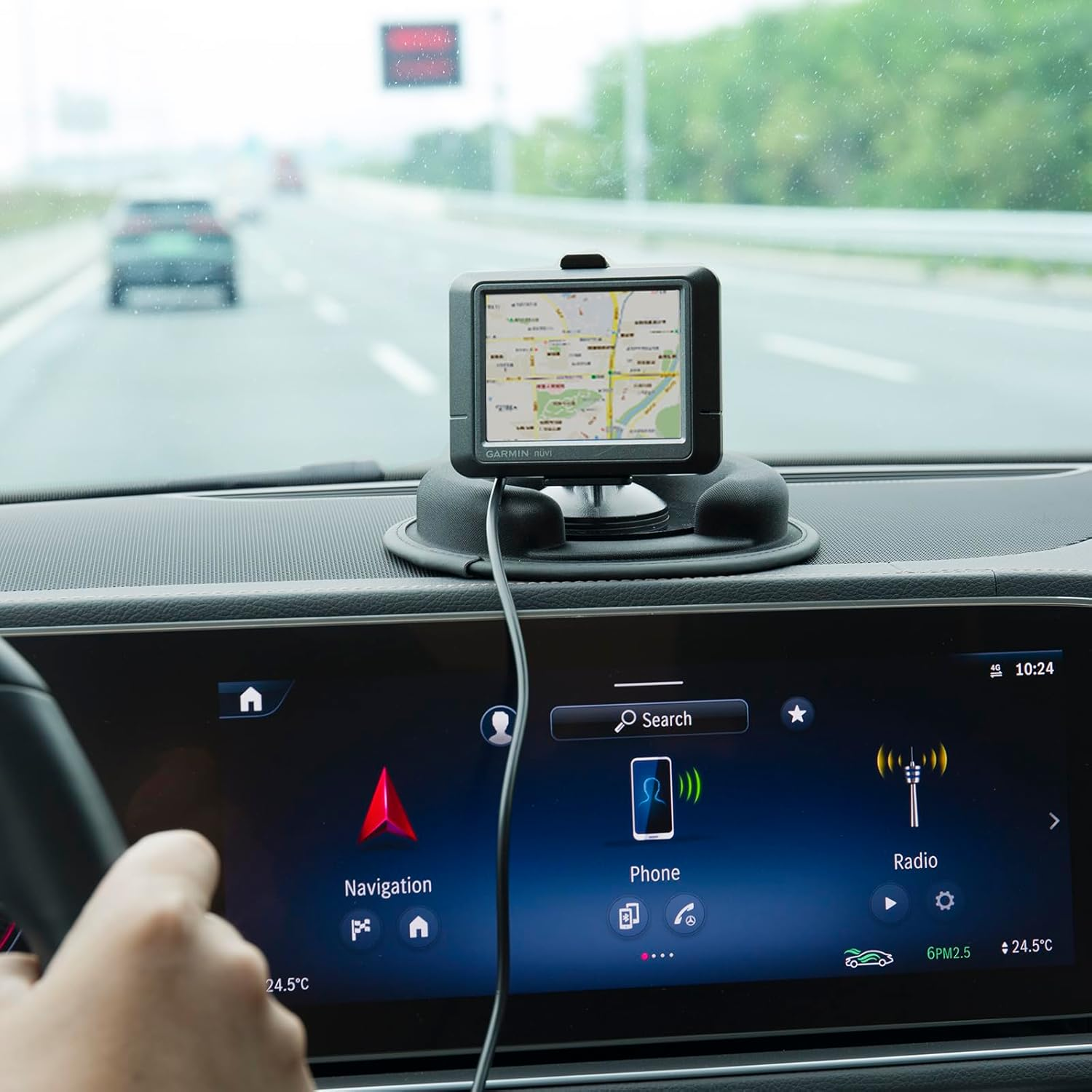 Portable Weighted Dash Mount Holder for Garmin GPS Devices, Black Bean Bag Anti-Slip Dashboard Mount for Car image number 2