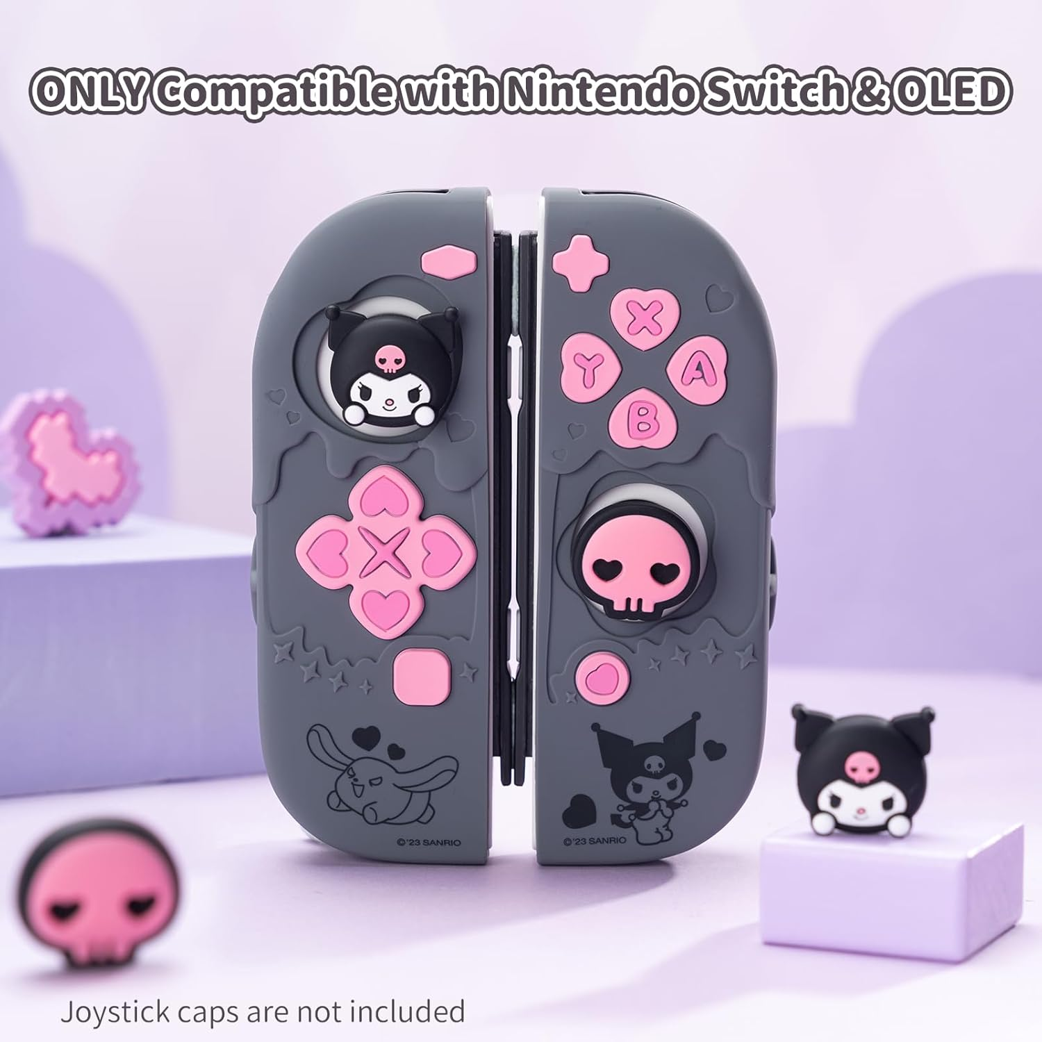 Kuitmor Protective Cover Case for Nintendo Switch Joy Con Controllers,Silicon Switch Joy Con Controller Skin,Anti-Slip Protective Case for Switch/Oled Joy Con Controller image number 5