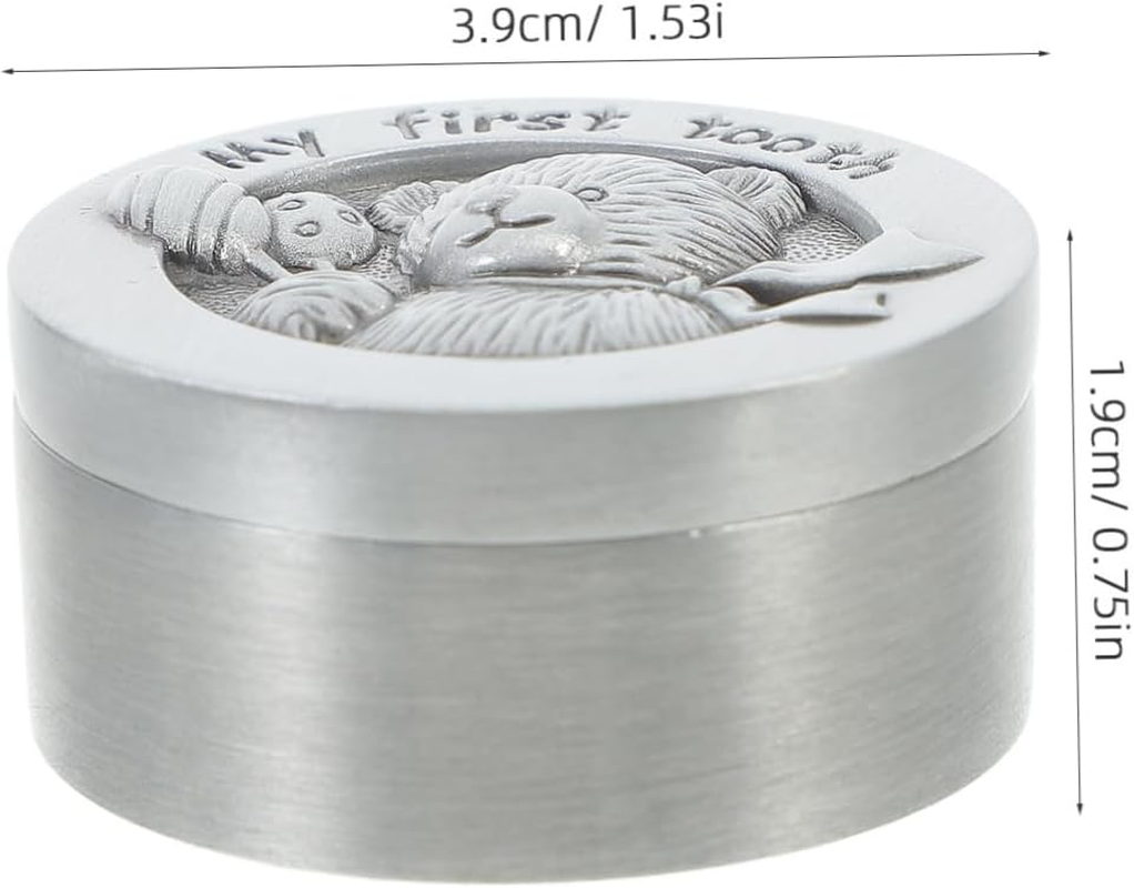 Teeth save Box Alloy Tooth Holder for Newborns Practical Keepsake Box for First Tooth and Curl Birthday for Boys Ample Storage for Special Memories image number 3