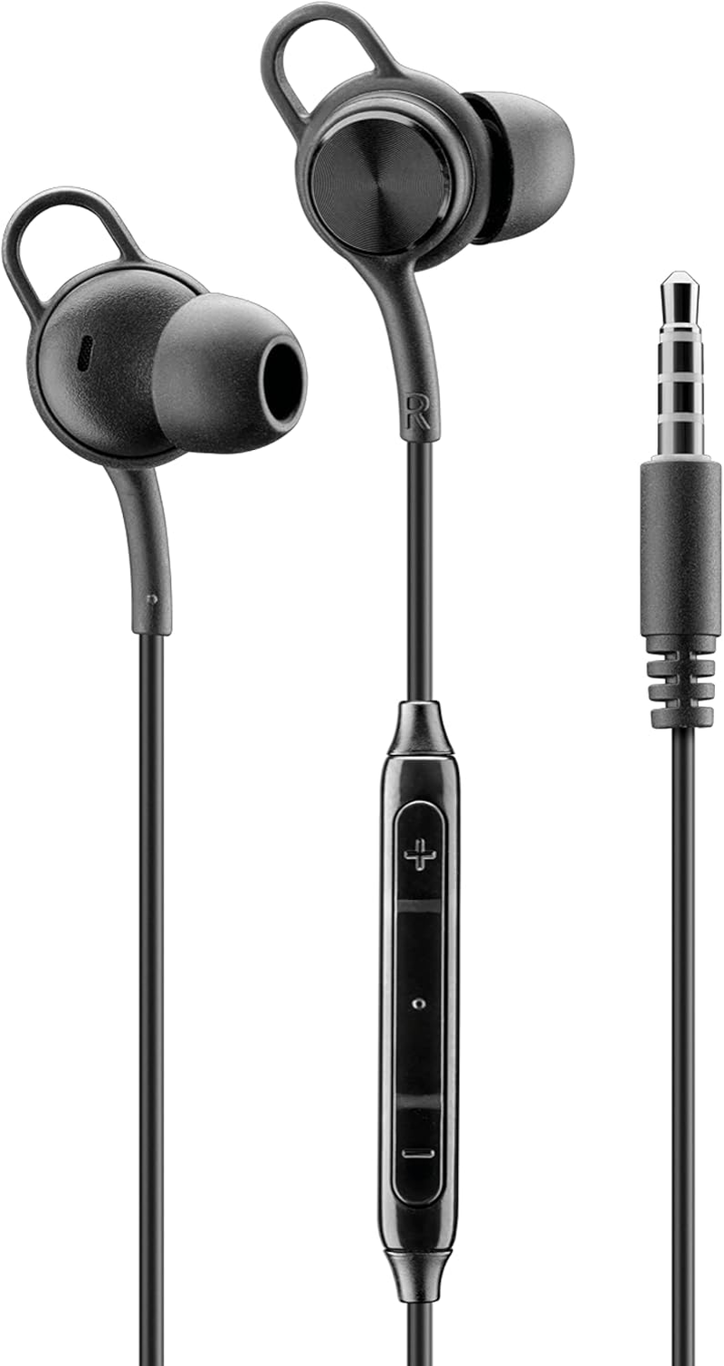 Music Sound Wired In-Ear Headphones - 3.5 Mm Jack Connection - Stable and Comfortable - Ergonomic - Black