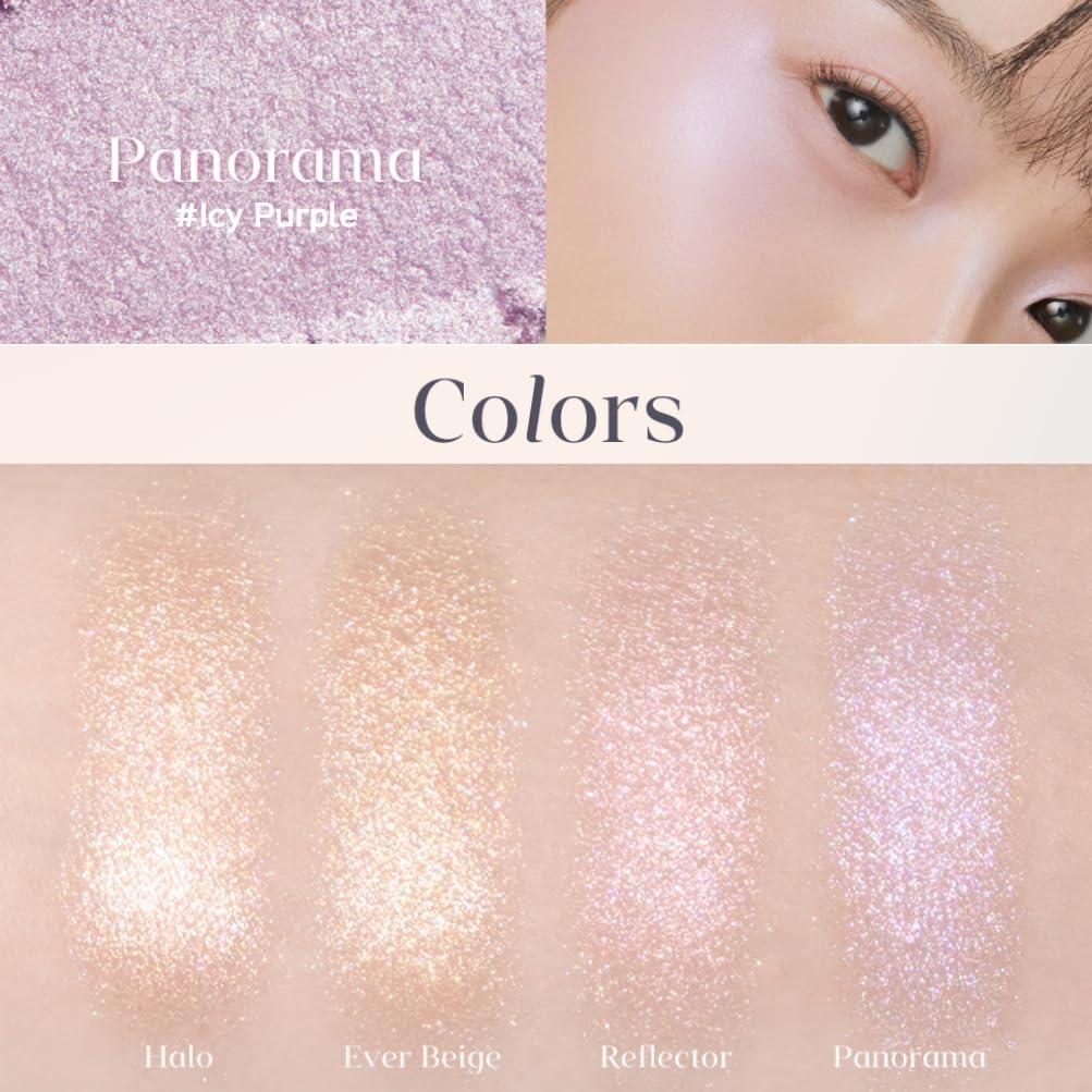 EGLIPS Everglow Highlighter - Radiant Glow Soft Jelly Texture Shimmer Powder Lightweight Longlasting Buildable & Blendable Smooth Silky Finish Daily Korean Face Makeup (04 PANORAMA, 5 Gram) - 02 Ever Beige image number 5