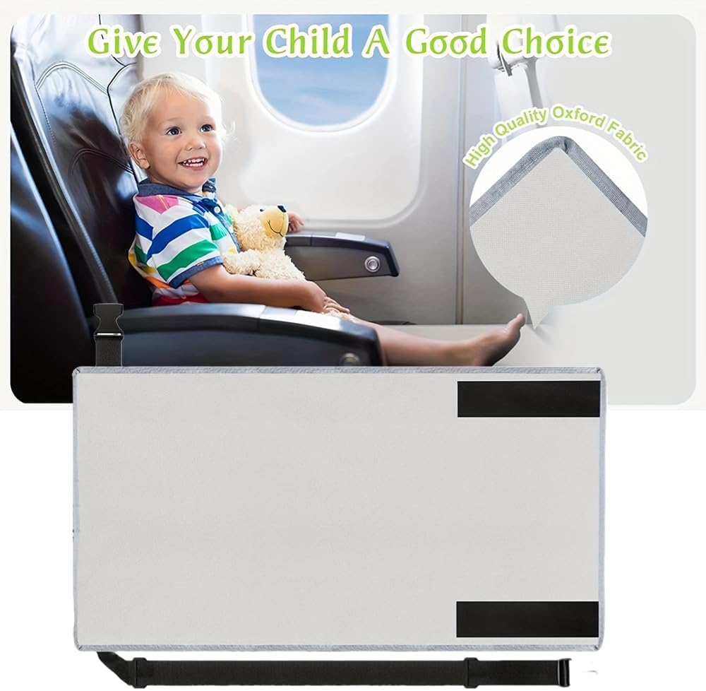 Poemtian Portable Children'S Airplane Footrest Kids Travel Bed Toddler Airplane Seat Extender Aircraft Pedals Foldable Design