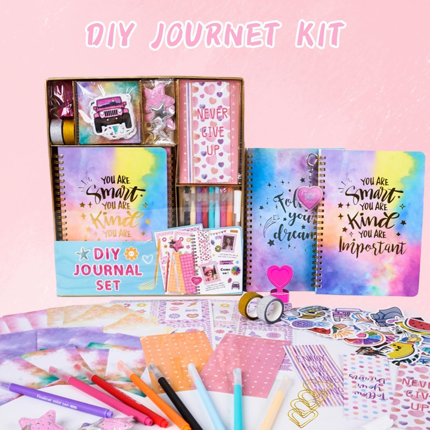DIY Journal Kit for Tween & Teen Girls, Stationery Set, Scrapbook & Diary Supplies Set, Journaling Art Crafts Kit, Ideal Gifts for 8 9 10 11 12 13 14 Year Old Girl image number 3