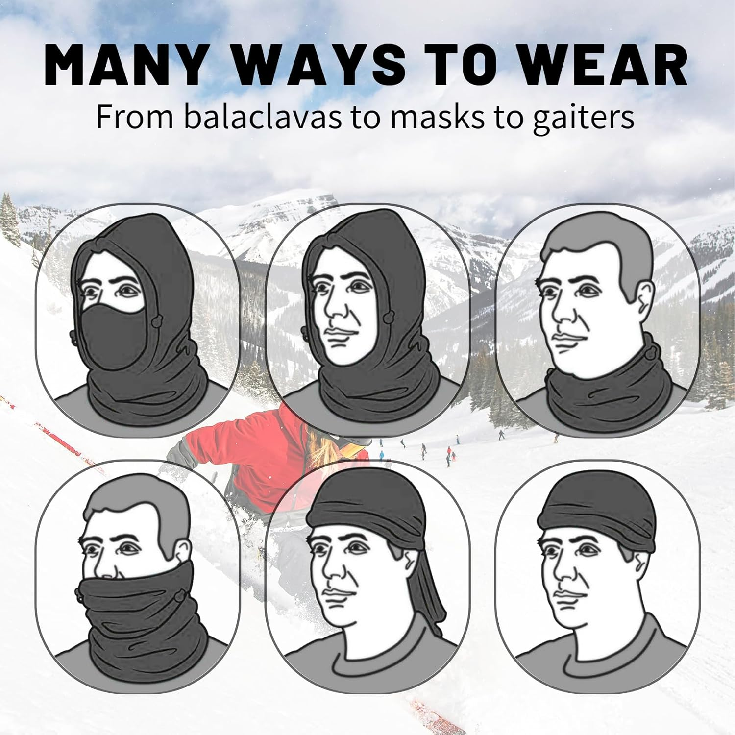 2PACK FR Balaclava Welding Hood 100% Cotton Full Face Cover Mask HRC2 Neck Protector Arc Flash Head Covering image number 4