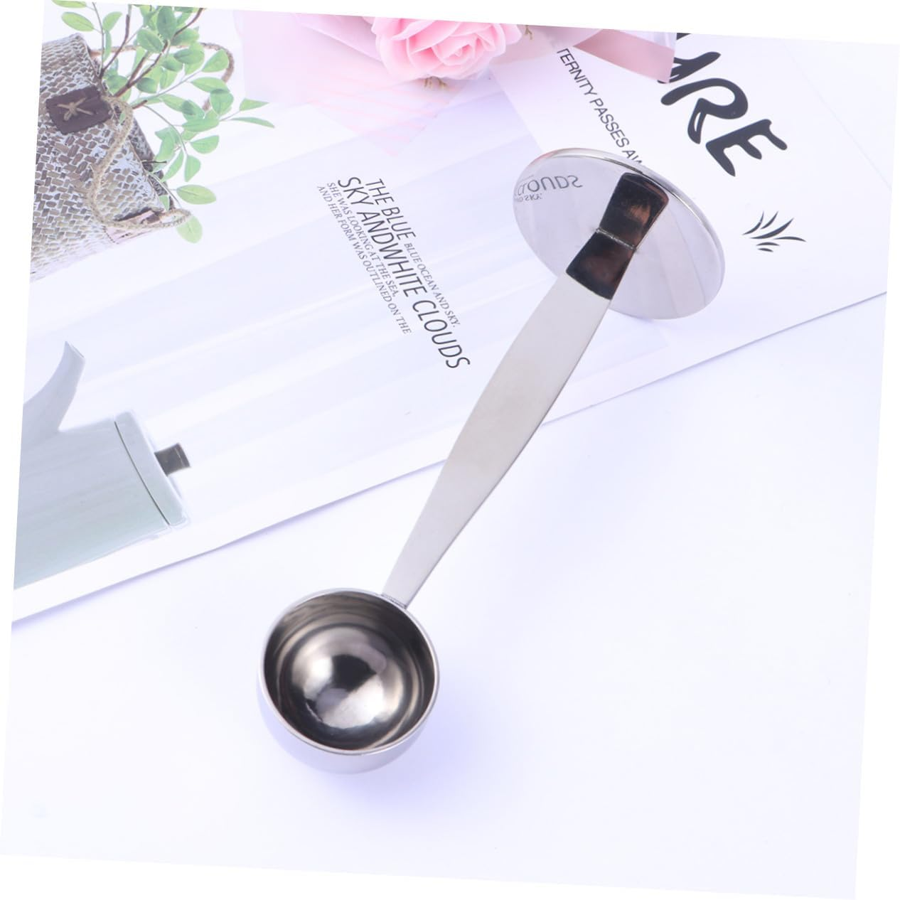 COLLBATH Stainless Steel Espresso Tamper Spoon Measuring Tamping Scoop Dual-Function Coffee Tool for Ground Coffee Tea Cocoa Compact Accessory image number 6