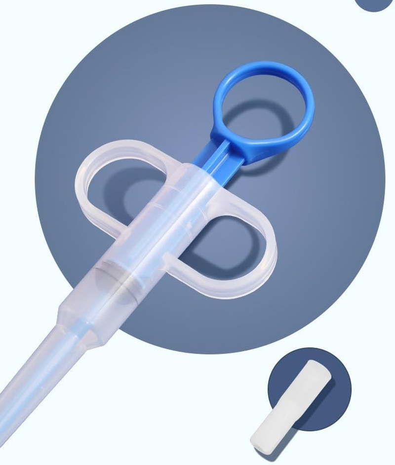 Pet Pill Dispenser Silicone Medicine Feeder Soft Tip Tablet Syringe Popper Tool Pet Medicine Shooter for Feeding Dogs Cats Animals Feeding Dogs Cats Animals (Blue, One Size) image number 3