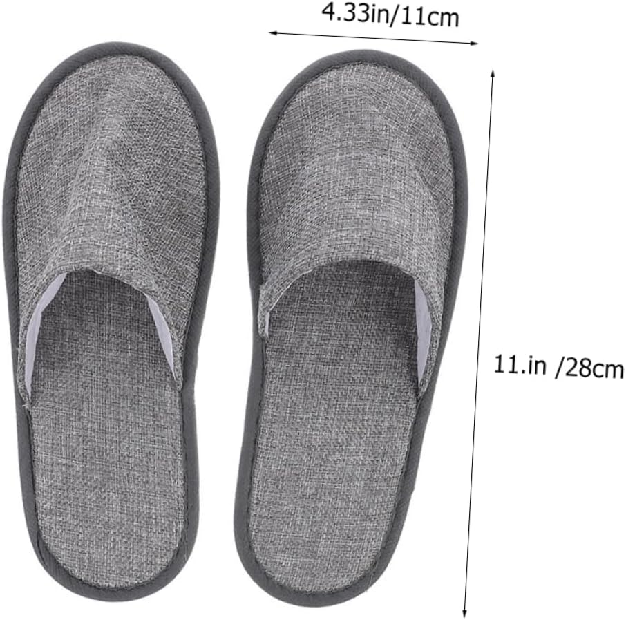 NIYANGLE 6Pairs Rainbow Slippers Travel Slippers Foldable Hotel Guest for Men Women image number 6