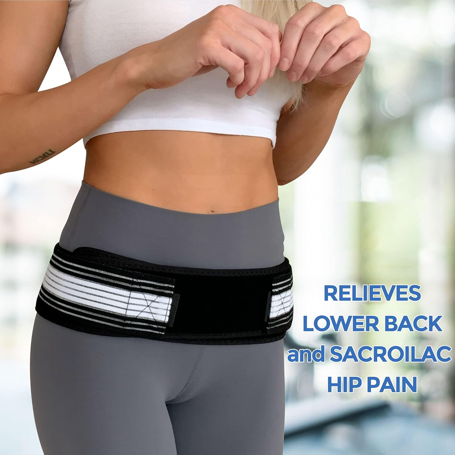 RAFSUN Joint Hip Belt for Men & Women Pelvic Support Brace for Sciatica, Lower Back, Leg & Sacral Pain Trochanter Belt for Lumbar & Pelvic Dysfunction Relief image number 2