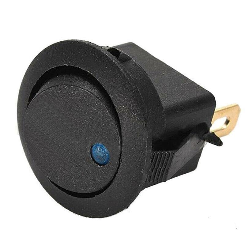 AIMALL 10X Blue LED Light 12V round Rocker Toggle Switch, 3 Pins On/Off SPST Design for Car, Boat, Truck, and Electronics Control, Easy Installation, 19Mm Hole image number 3