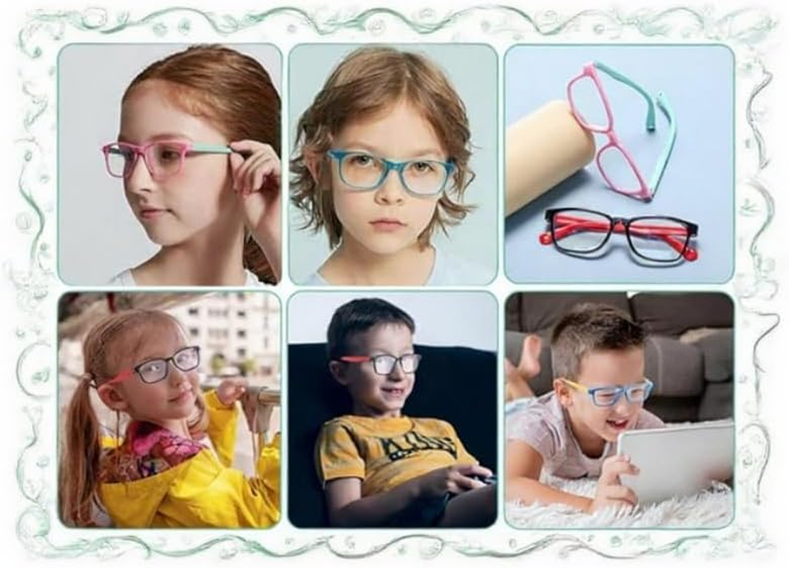 3 Pack Kids Blue Light Blocking Glasses for Reading, Phone & Computer Use - anti Blue Ray Gaming Glasses for Boys & Girls Ages 3-10 image number 1