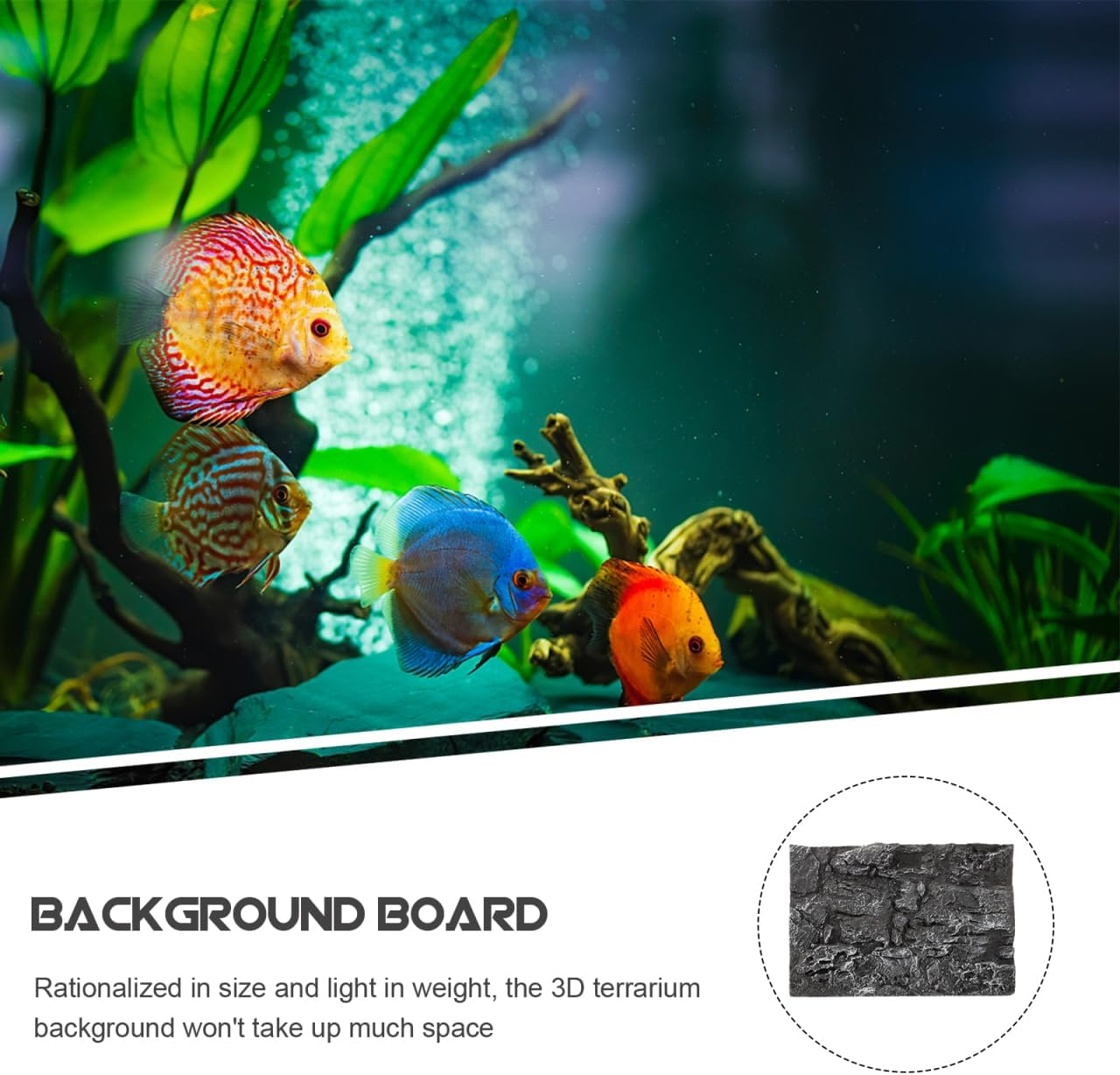 Kisangel 4Pcs Rock Terrarium Background, 3D Reptile Enclosure Aquarium Tank Decor, Snake Lizard Habitat Stereo Backdrop Wall for Lifelike Art image number 5