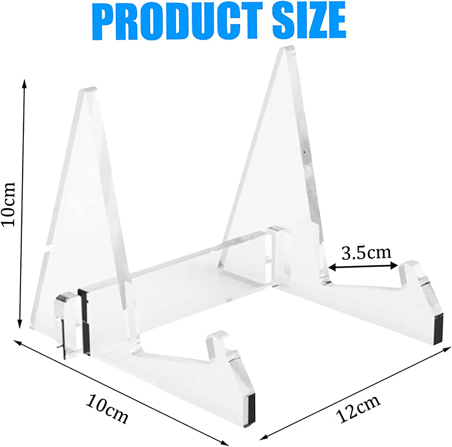 Tunghey Vinyl Record Holder Acrylic Record Display Stand Portable Book Display Stand