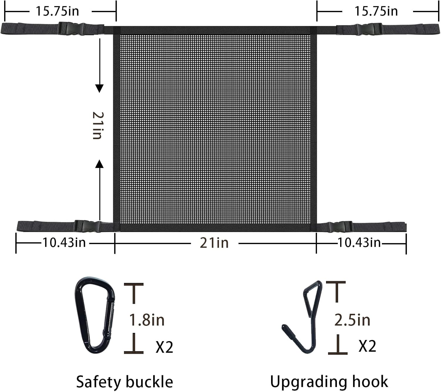 Goldouya Dog Car Net Barrier, Sturdy Mesh Barrier, Car Divider for Steadily Driving with Pets, Automobile Universal Fixed Adjustment Belt image number 6