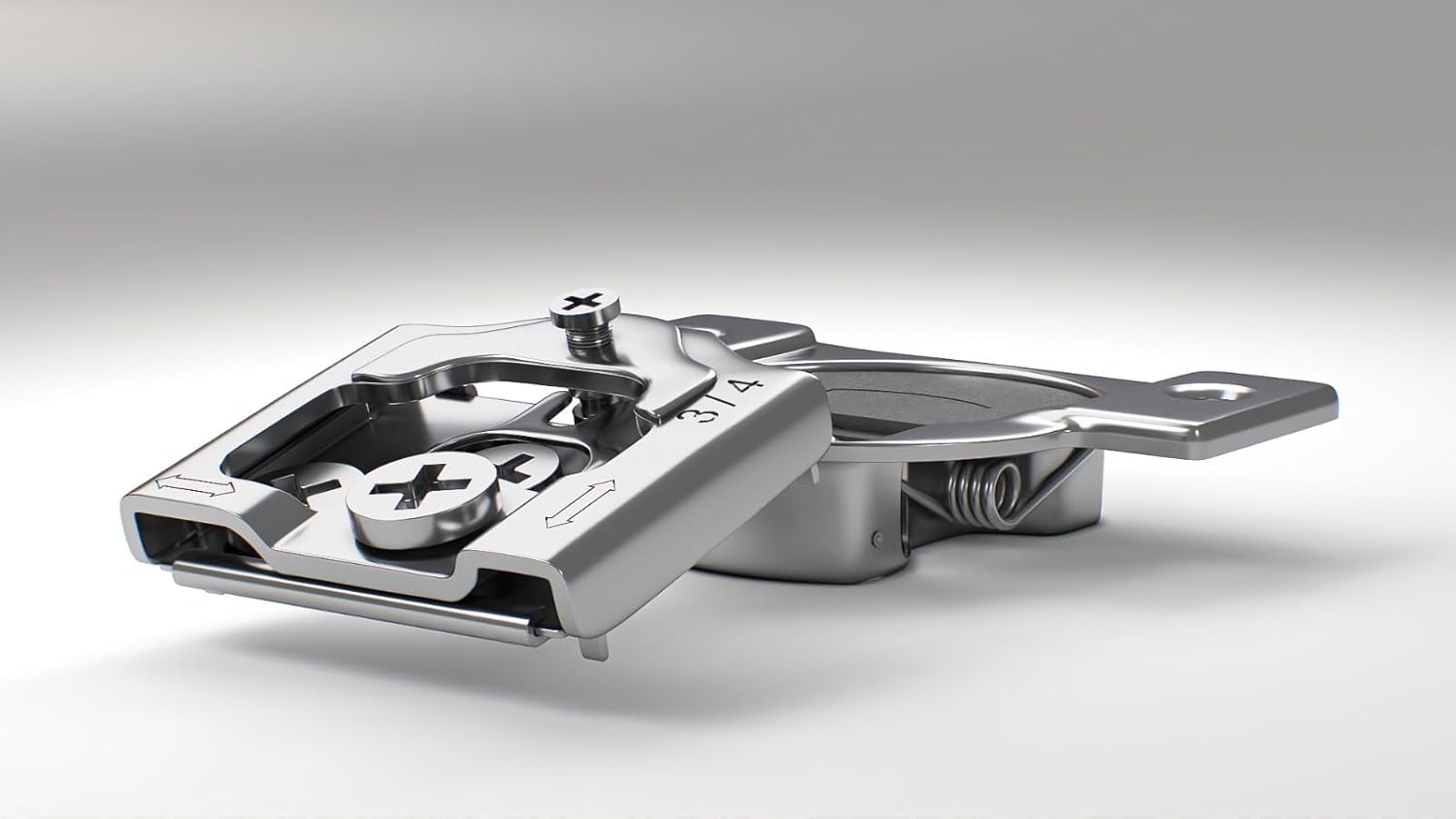 Berta 4-Pack, 3/4 Inch Overlay Soft Closing Face Frame Cabinet Hinges, 105 Degree 6-Ways 3-Cam Adjustment Concealed Kitchen Cabinet Door Hinges with Screws (3/4 In. Overlay, 4 Pieces) image number 3