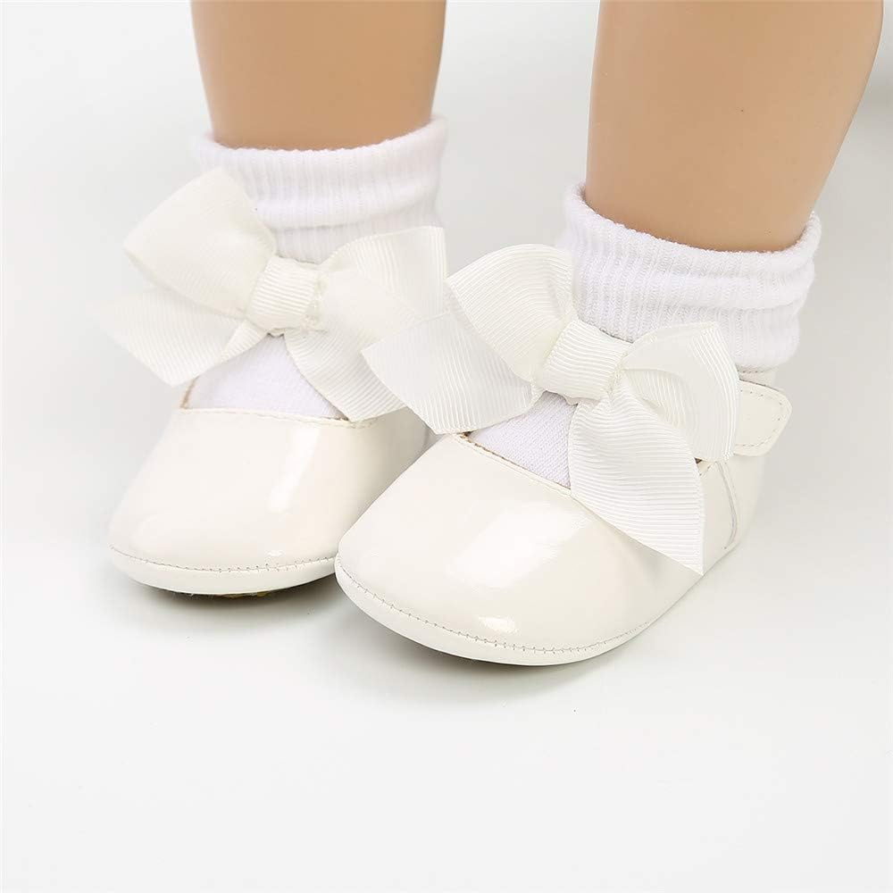 Myleleya Infant Girl Shoes Mary Jane Flats Wedding Dress Shoes Soft Newborn Baby Girls Princess Crib Shoe First Walkers image number 2