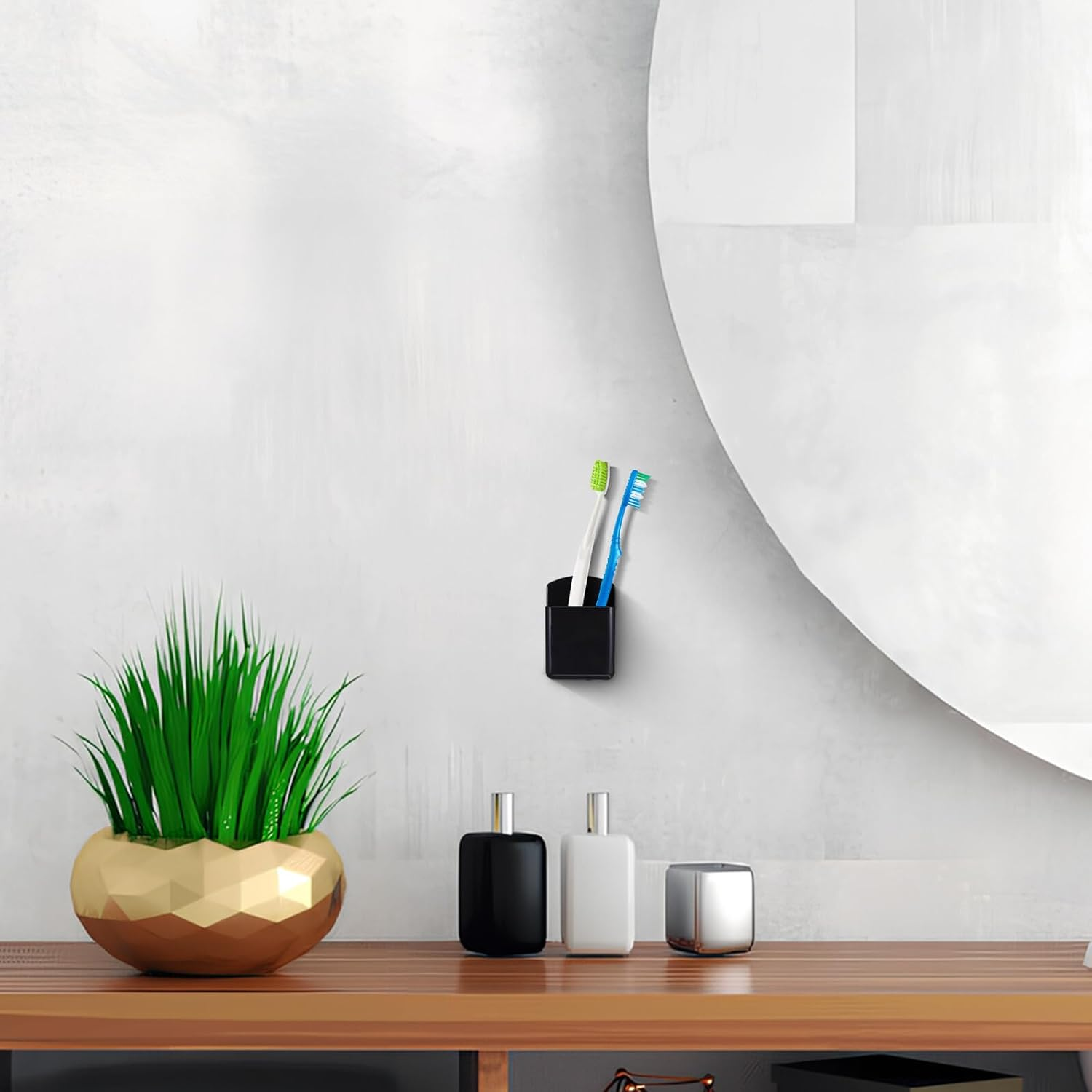 FOMIYES 3Pcs Wall Storage Box Remote Holder Remote Control Holder Multifunctional Wall Mount Organizer for Home Office Bedroom Decorations image number 5