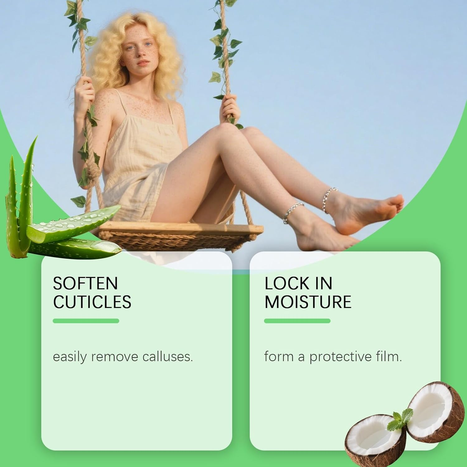 Tea Tree Foot Peeling Spray， Foot Lotion & Cream for Dry Cracked Feet/Heels, Scrubber Dead Skin Remover, Feet Callus Remover Gel, Hydrating & Exfoliating Care for Women (1) - 5 image number 2