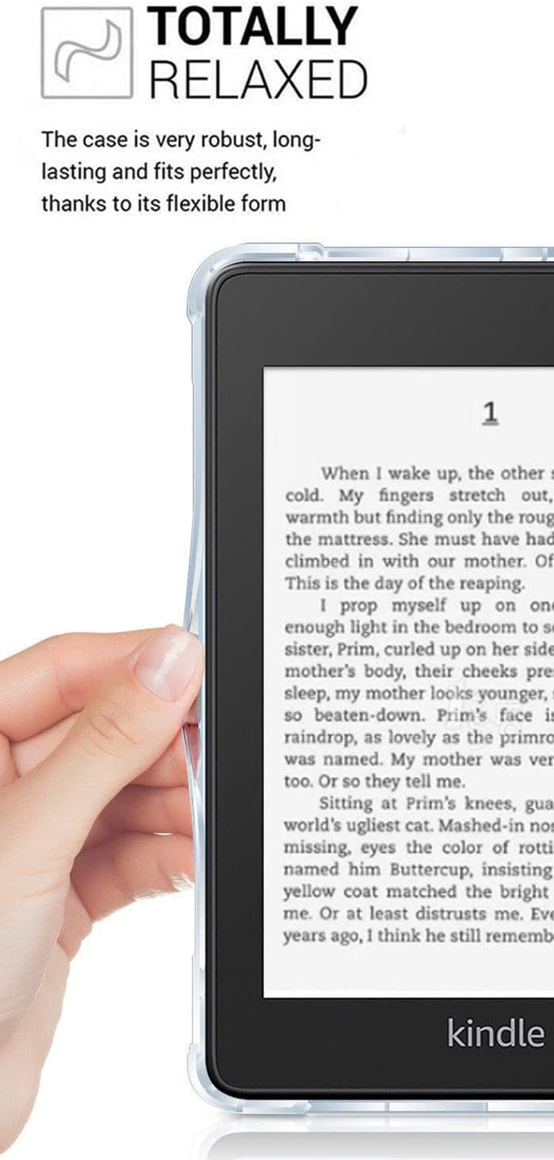 T Tersely Crystal Clear Case Cover for Kindle Paperwhite (11Th Generation-2021, 6.8 Inch) or Kindle Paperwhite Signature Edition, Shockproof Thin Silicone Case (Transparent) image number 3