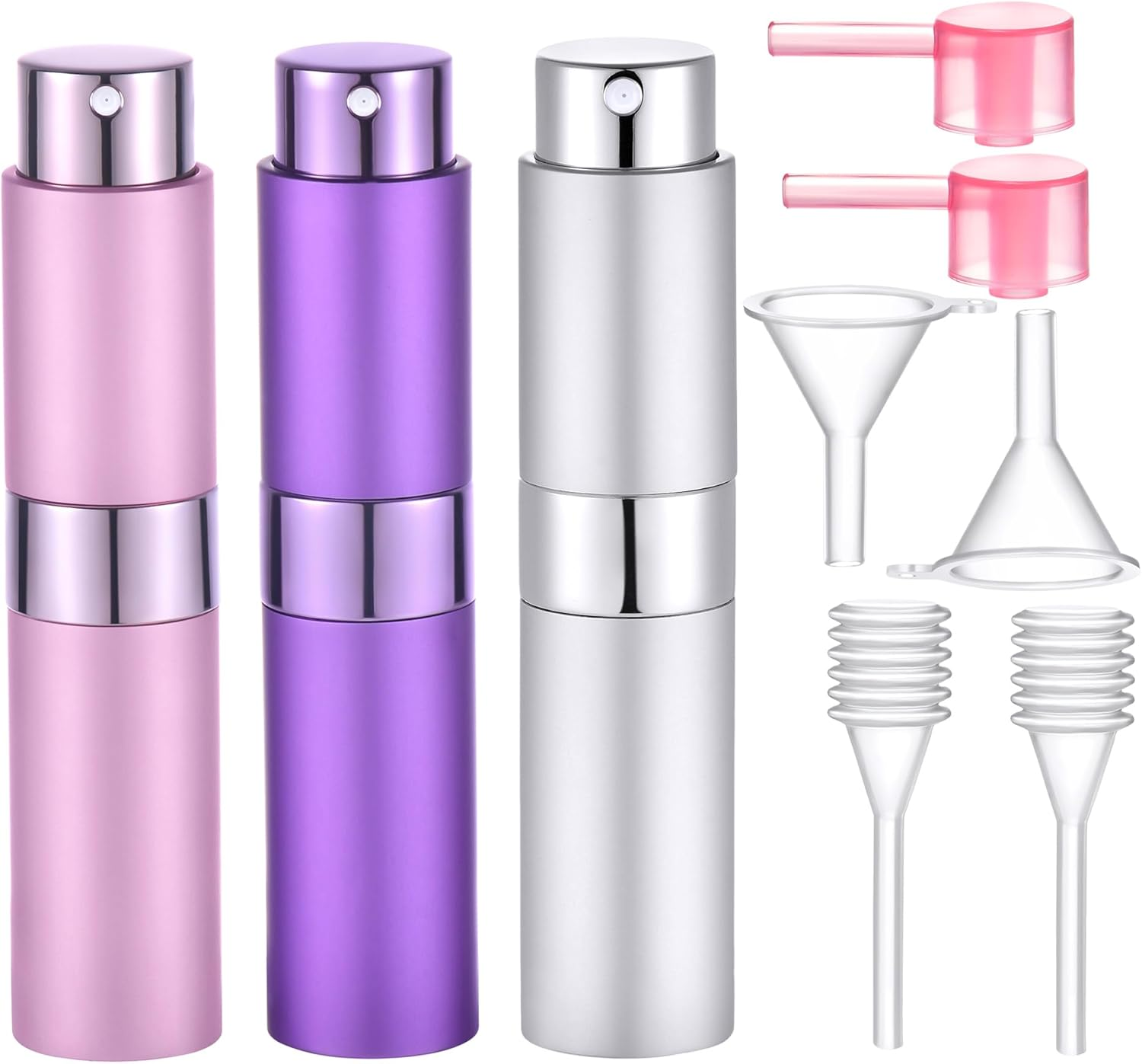 Yikimyfo 3Pcs Perfume Atomizer Cologne Travel Bottle, 8Ml/0.27Oz Refillable Perfume Bottle Portable Fragrances Sprayer Travel Size Cologne Refill Bottle