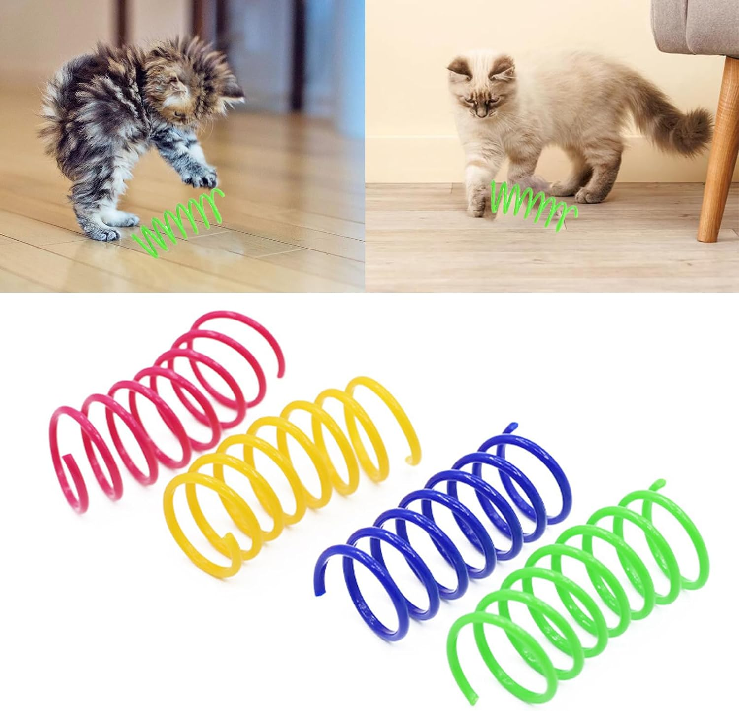 Cat Spring Toy, Spiral Colourful Cat Toy Set, 24 Pieces Cat Toy, Spiral Springs, Spiral Cat Toy, Spring Spiral for Cat, Pets Toy image number 6